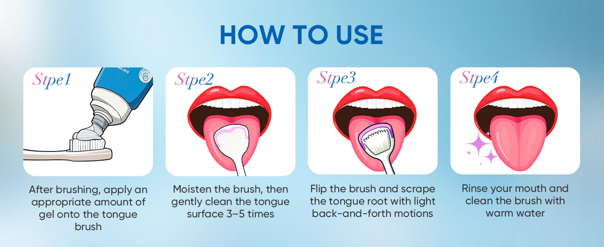 Tongue Cleaner Gel with Brush - Fresh Breath Oral Care Kit image 11