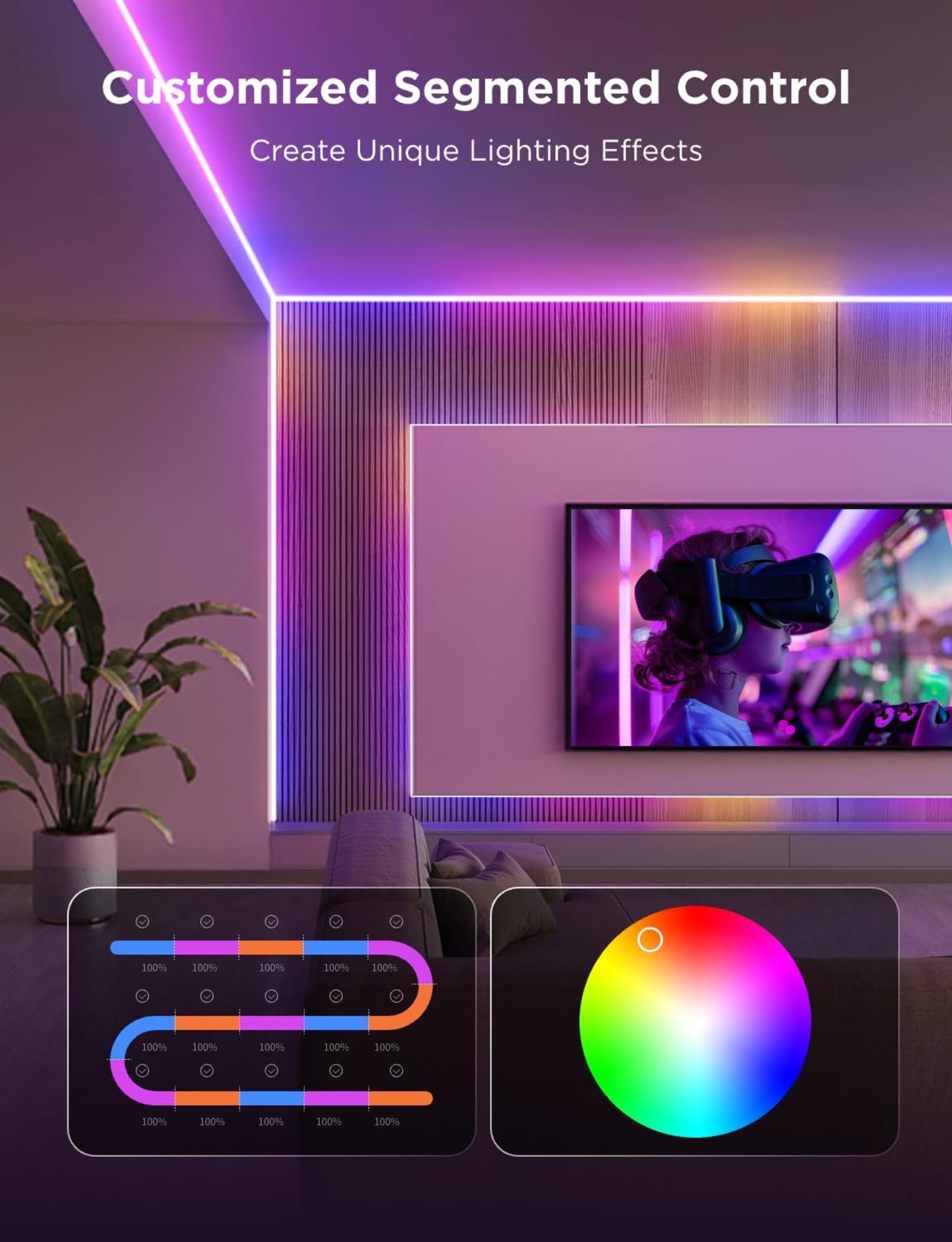 Govee COB LED Strip Light Pro, LED Lights for Bedroom Compatible with Alexa, Google Assistant and Ma