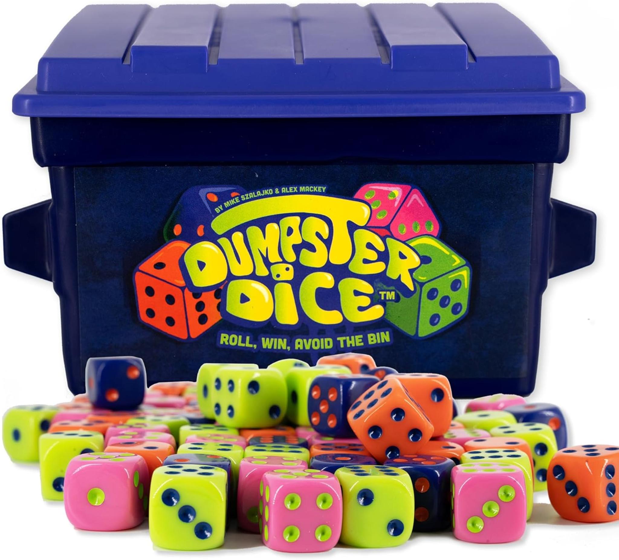 Fast-Paced Family Dice Game with Dumpster & 80 Dice | Perfect for Travel & Game Night