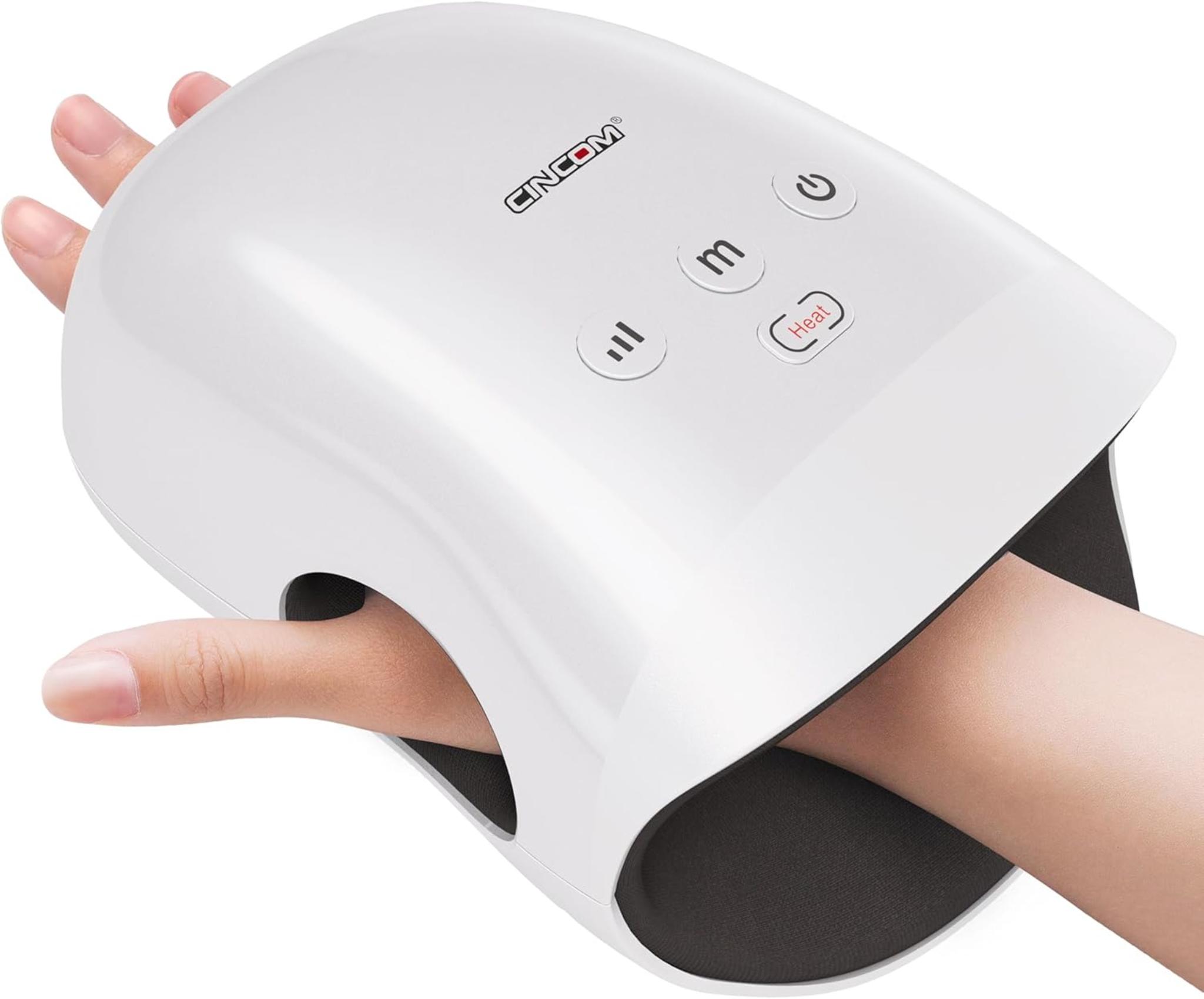 Cordless Hand Massager with Heat & Compression for Arthritis and Carpal Tunnel Relief