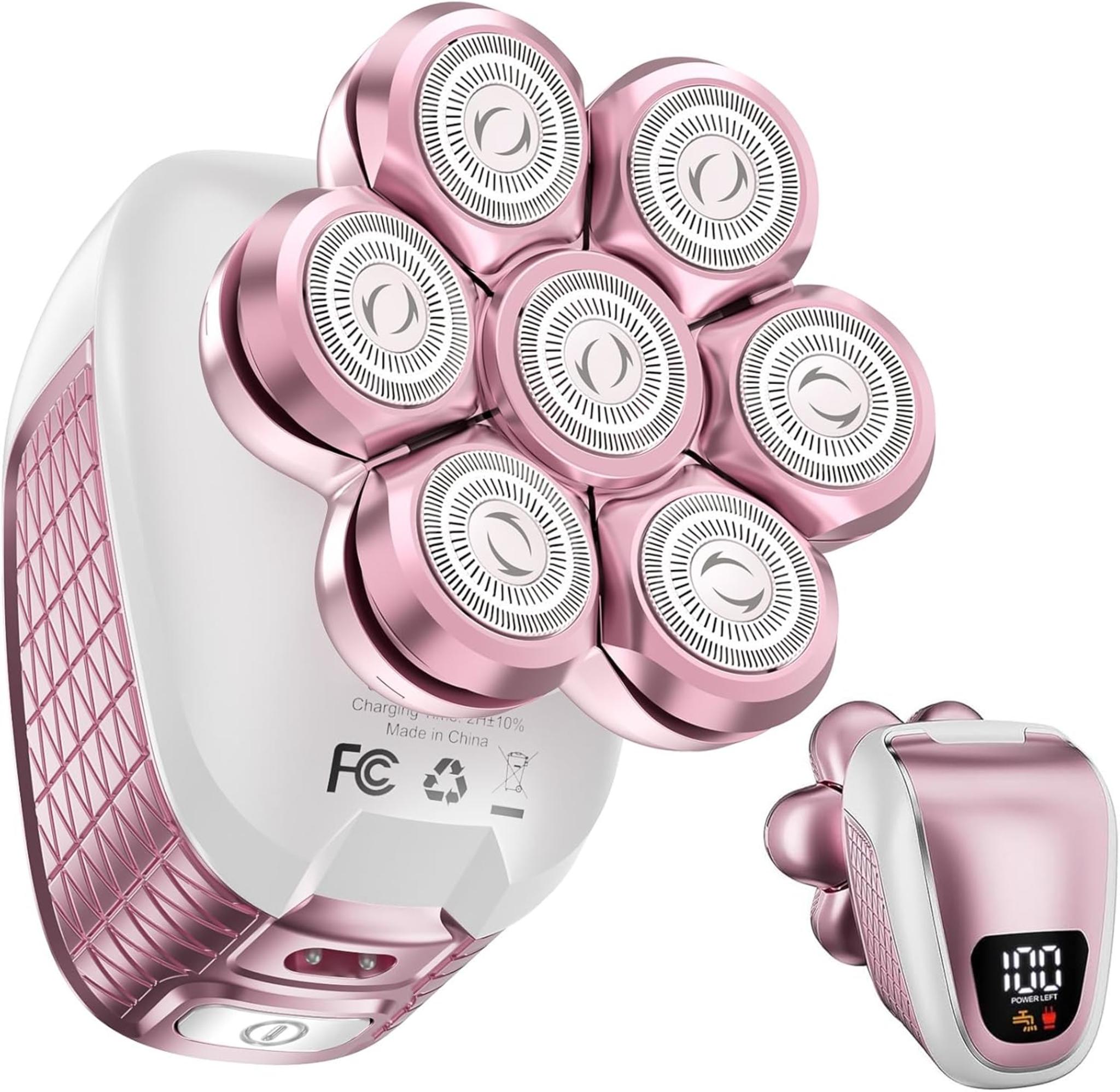 5-in-1 Women's Electric Shaver: Rechargeable Wet/Dry Body Hair Remover & Facial Trimmer