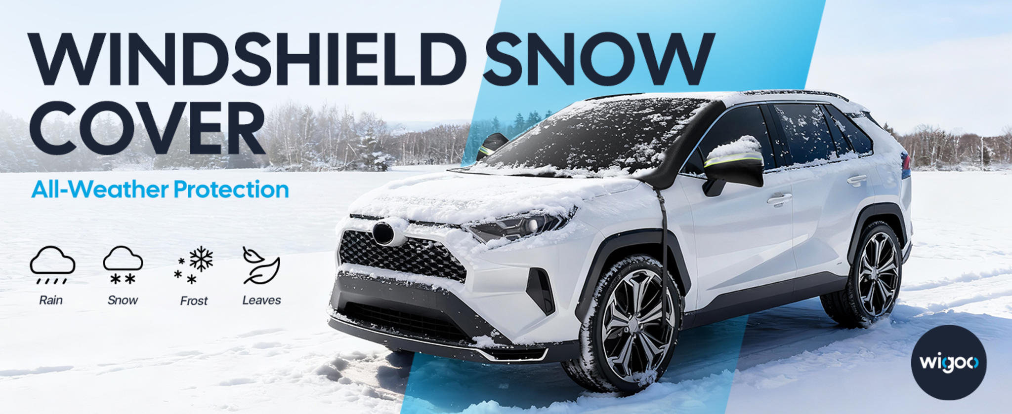 2026 Upgrade Windshield Snow Cover for Ice & Snow - 600D Heavy Magnetic Anti-Hail Protector image 7