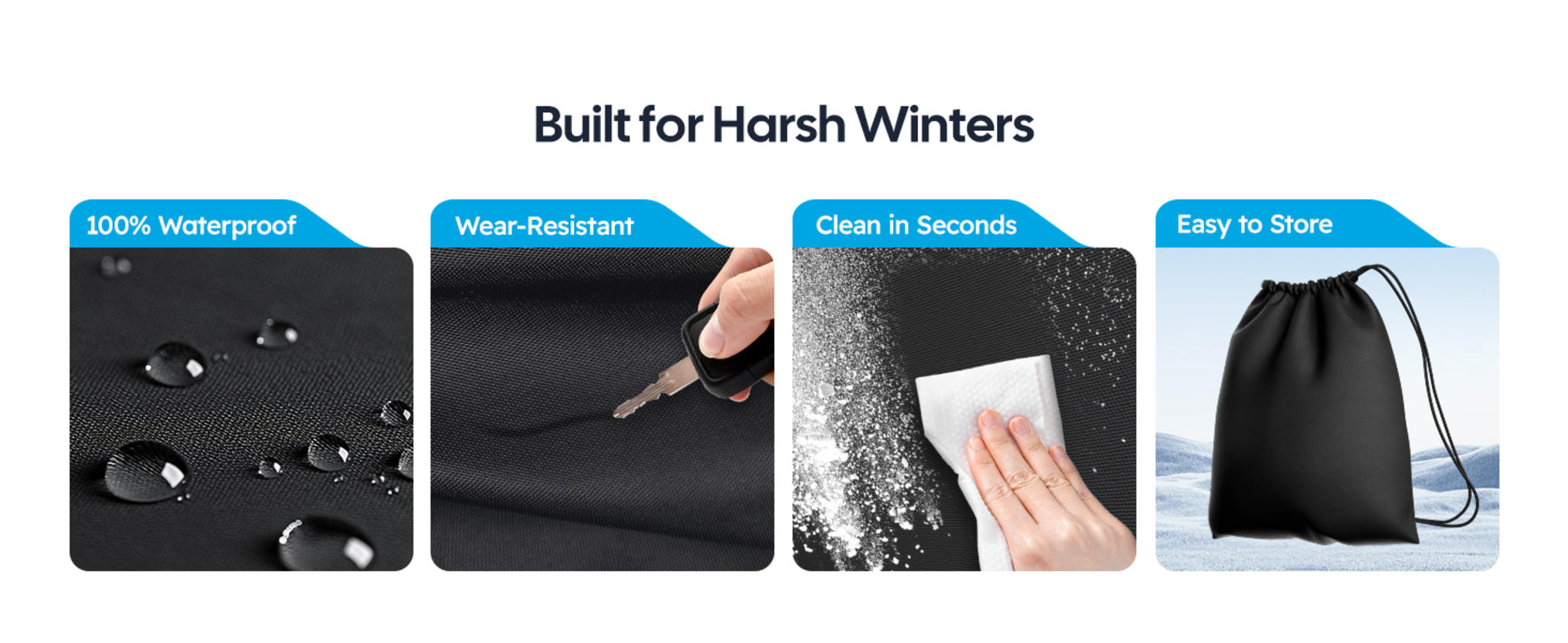 2026 Upgrade Windshield Snow Cover for Ice & Snow - 600D Heavy Magnetic Anti-Hail Protector image 14