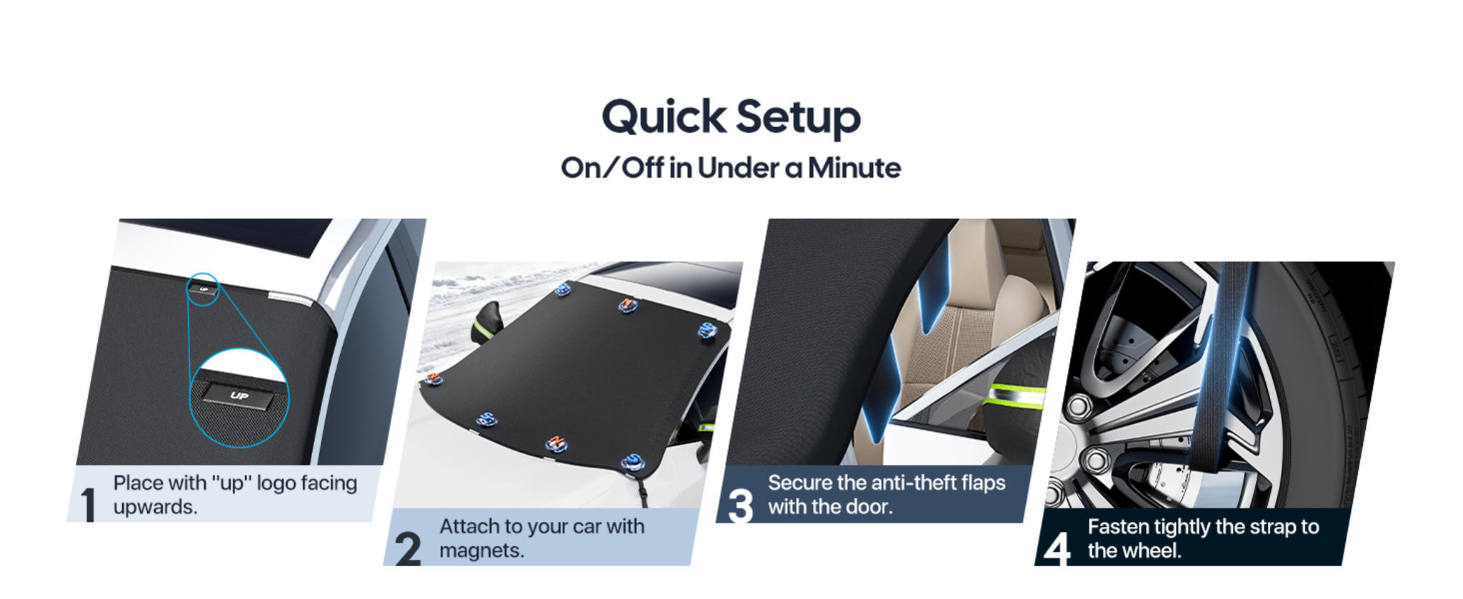 2026 Upgrade Windshield Snow Cover for Ice & Snow - 600D Heavy Magnetic Anti-Hail Protector image 15