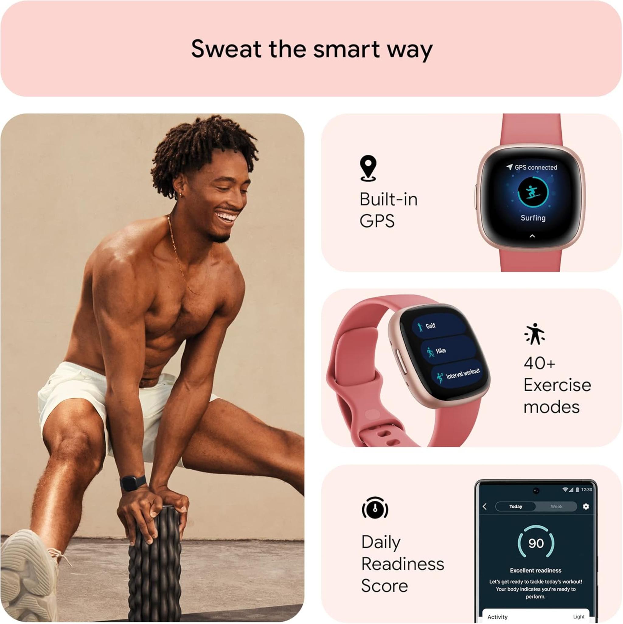 Fitness Smartwatch with GPS, 40+ Exercise Modes & Sleep Tracking