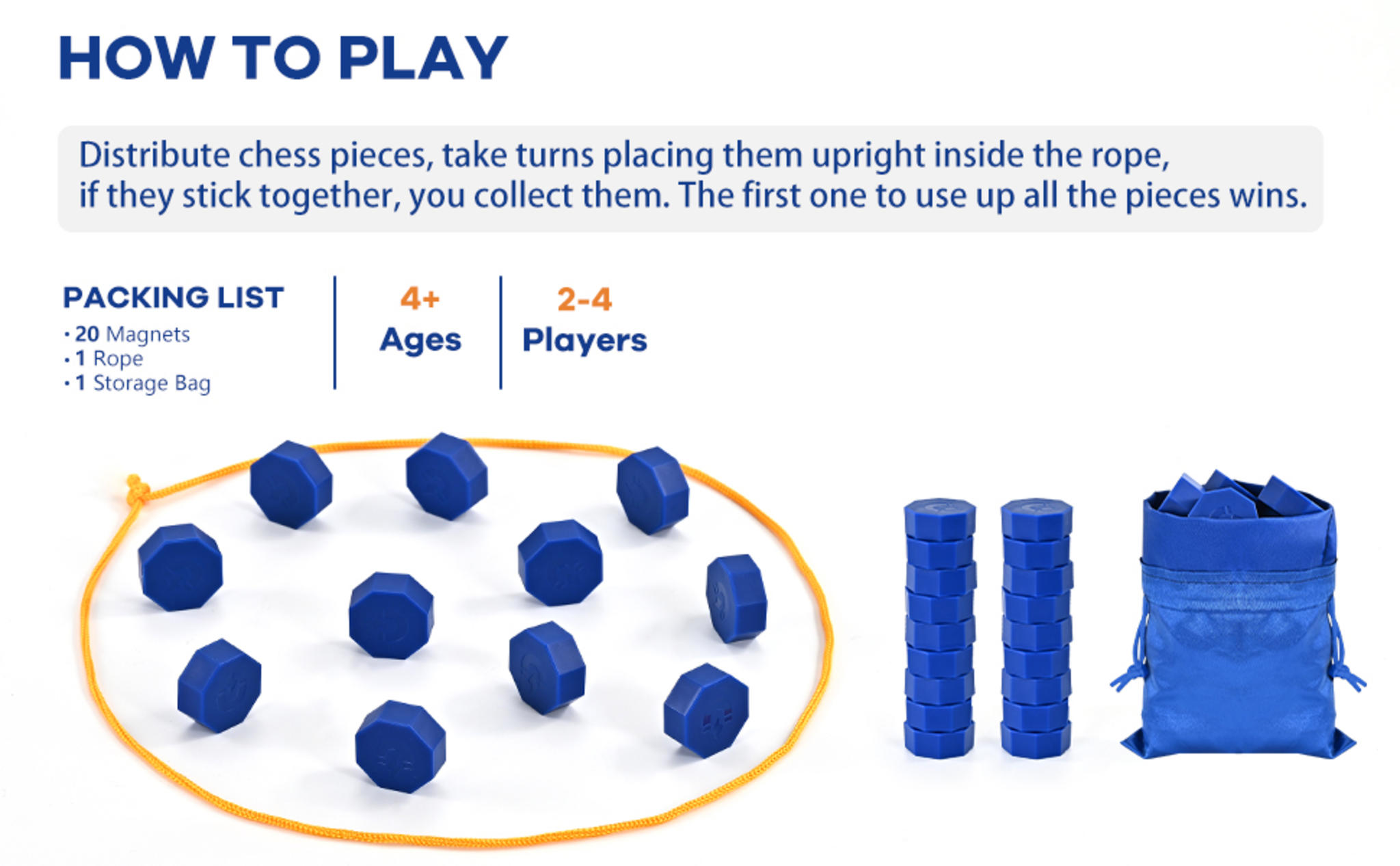 Magnetic Strategy Game with Full-Size Stones & String Boundary | Portable 2-Player Fun for All Ages image 7