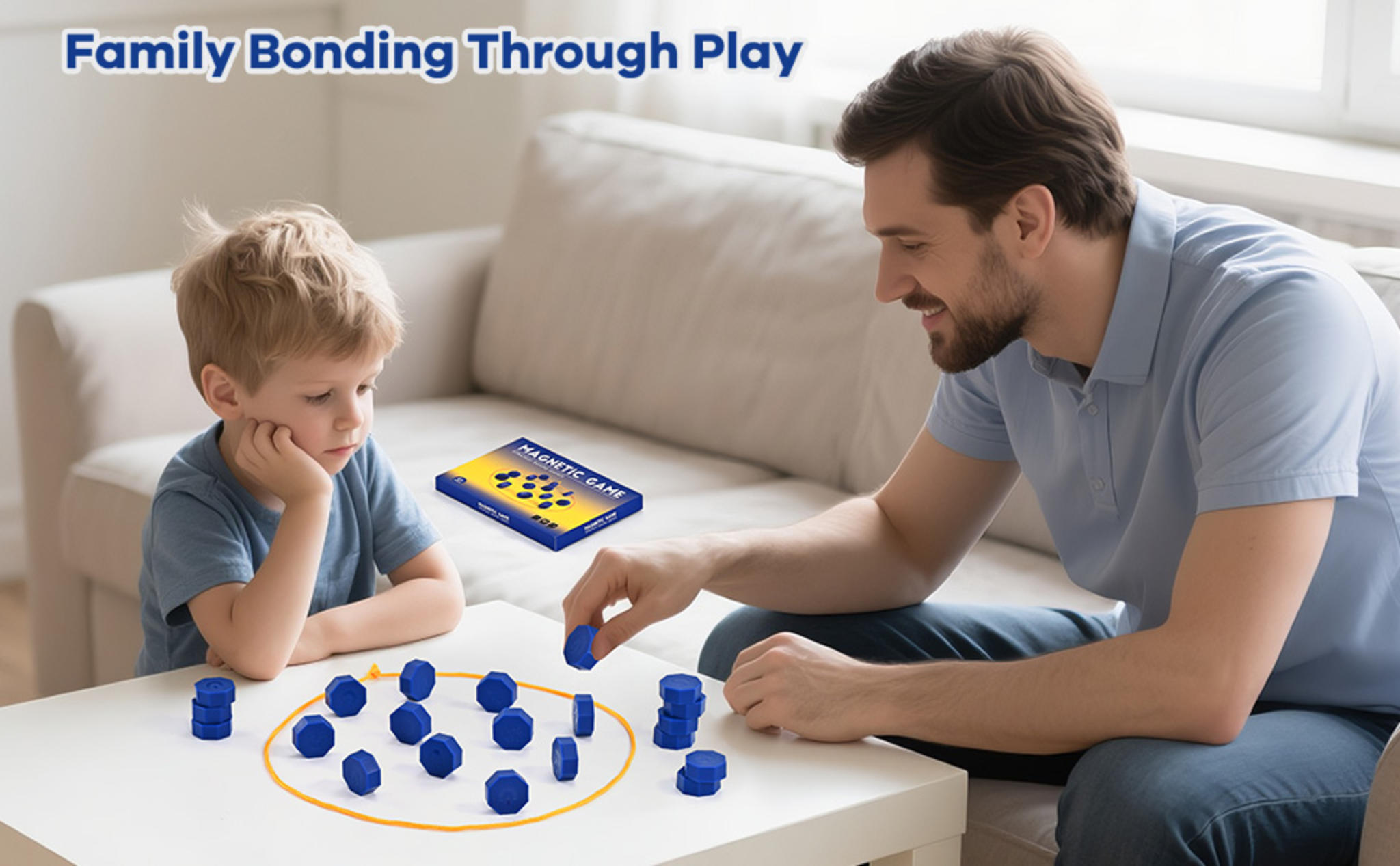 Magnetic Strategy Game with Full-Size Stones & String Boundary | Portable 2-Player Fun for All Ages image 9