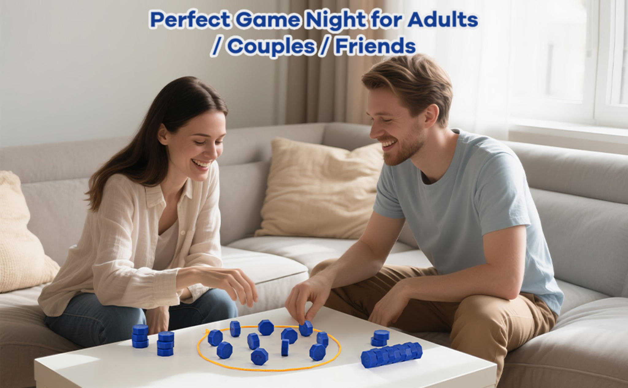 Magnetic Strategy Game with Full-Size Stones & String Boundary | Portable 2-Player Fun for All Ages image 10