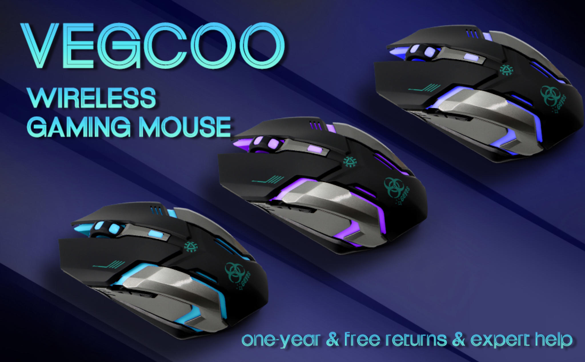 Silent Click Wireless Gaming Mouse with 7-Color LED & 30-Day Battery Life image 10