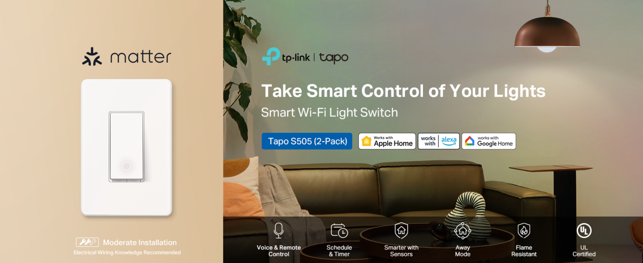 Matter Smart Light Switch: Voice Control & Offline LAN Operation | UL Certified 2-Pack image 9