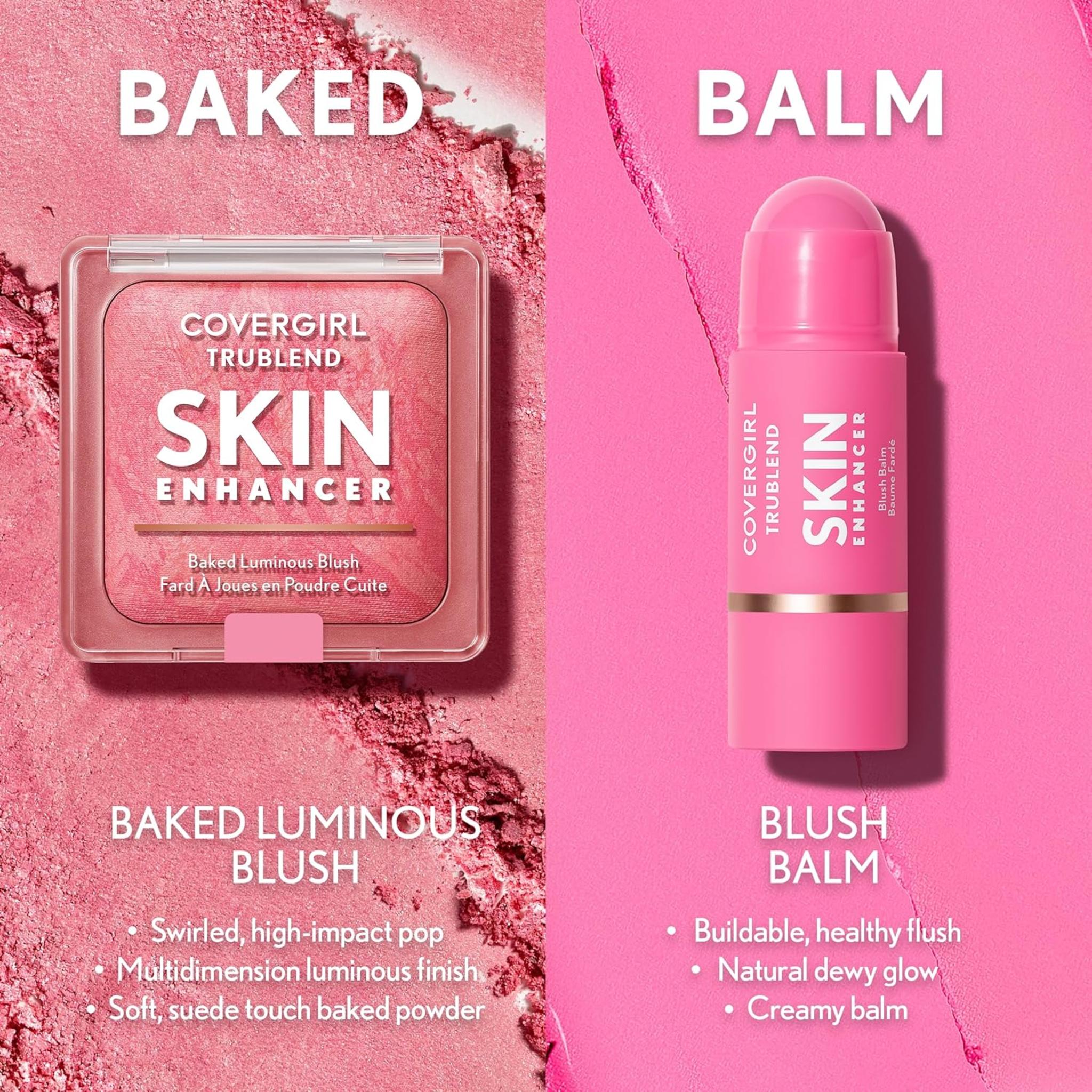 Baked Luminous Blush with Hyaluronic Acid & Rose Extract - Rose Latte (Nude with Pink Swirls)