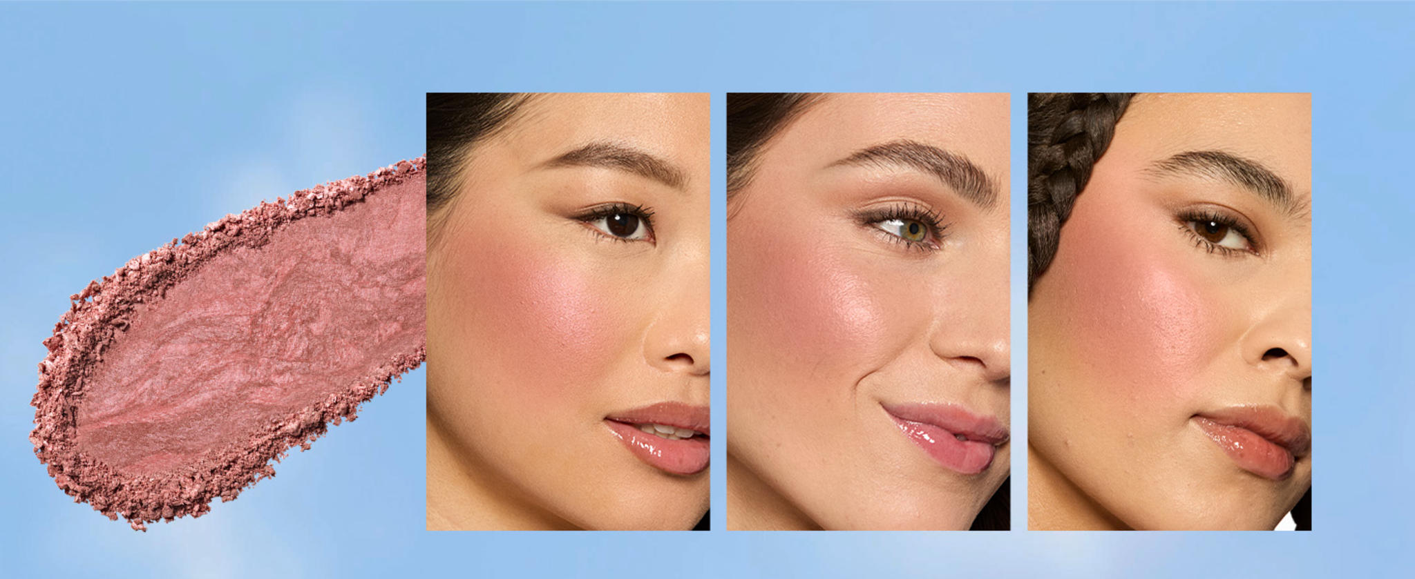 Baked Luminous Blush with Hyaluronic Acid & Rose Extract - Rose Latte (Nude with Pink Swirls) image 13