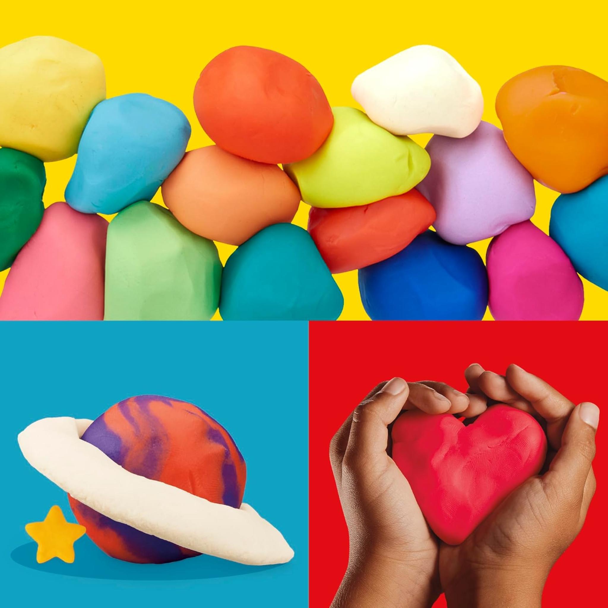 Non-Toxic Modeling Clay 10-Pack: Assorted Colors for Kids Ages 2+, Stocking Stuffer & Creative Play