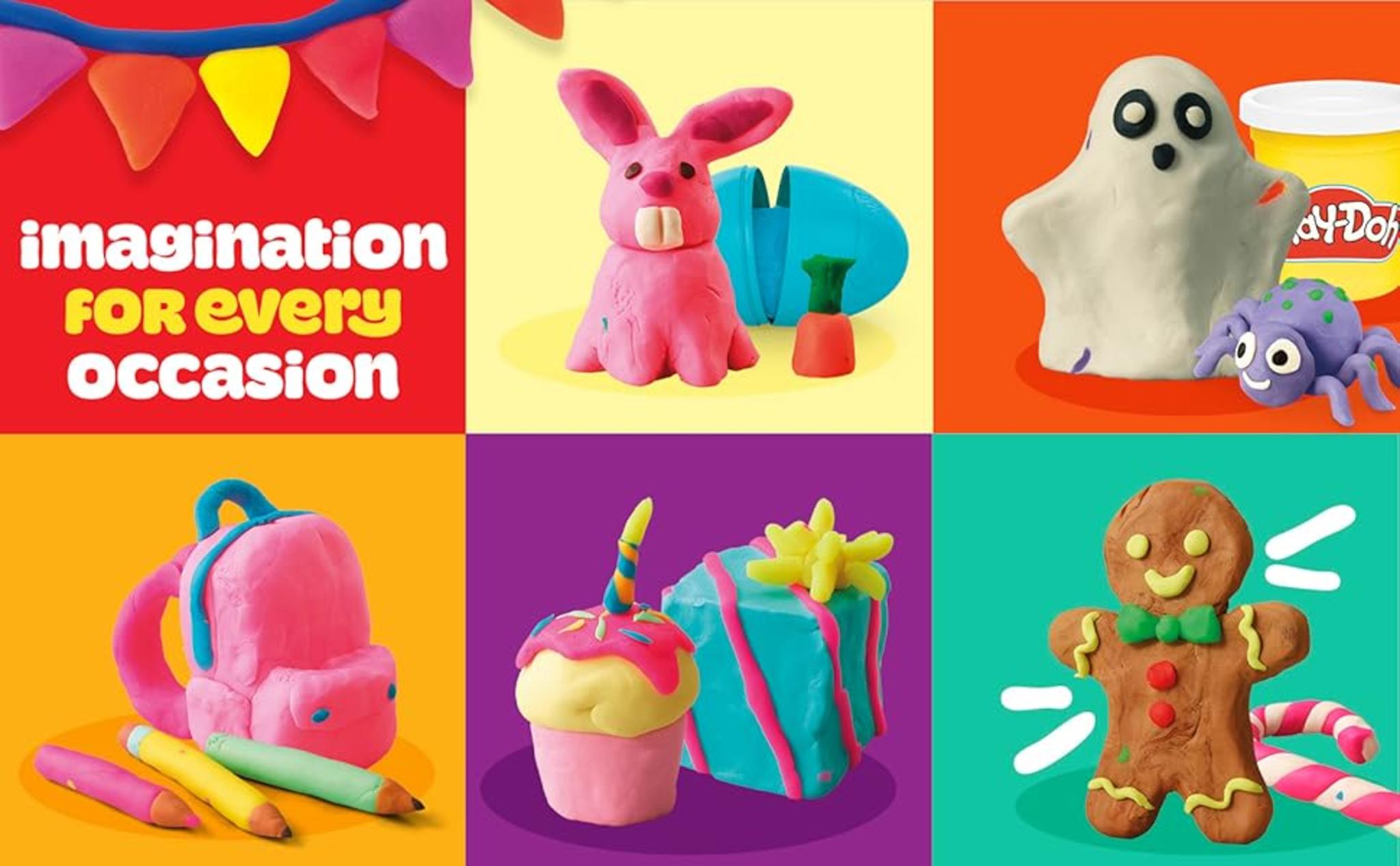 Non-Toxic Modeling Clay 10-Pack: Assorted Colors for Kids Ages 2+, Stocking Stuffer & Creative Play image 13