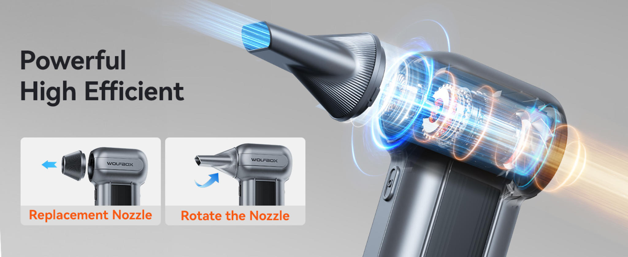 150,000RPM Cordless Air Duster with 3-Speed Adjustable & 45m/s Turbo Power image 10