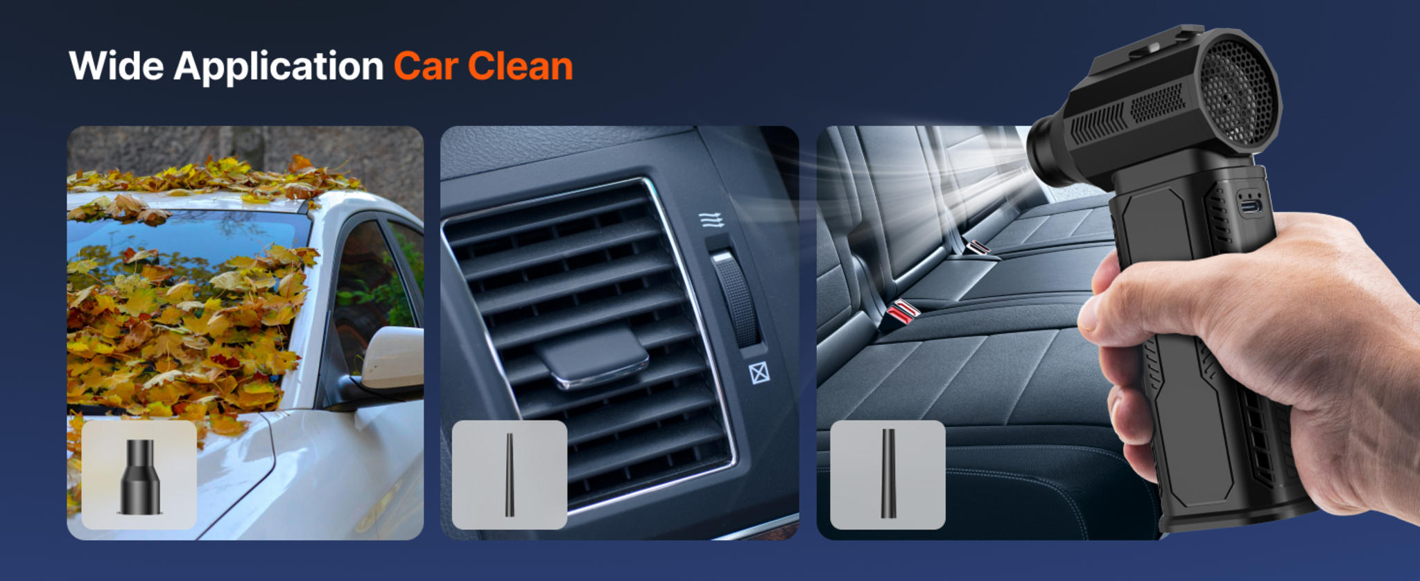 130K RPM Cordless Electric Air Duster with 8000mAh Battery & 4-Gear Adjustable Speeds image 16