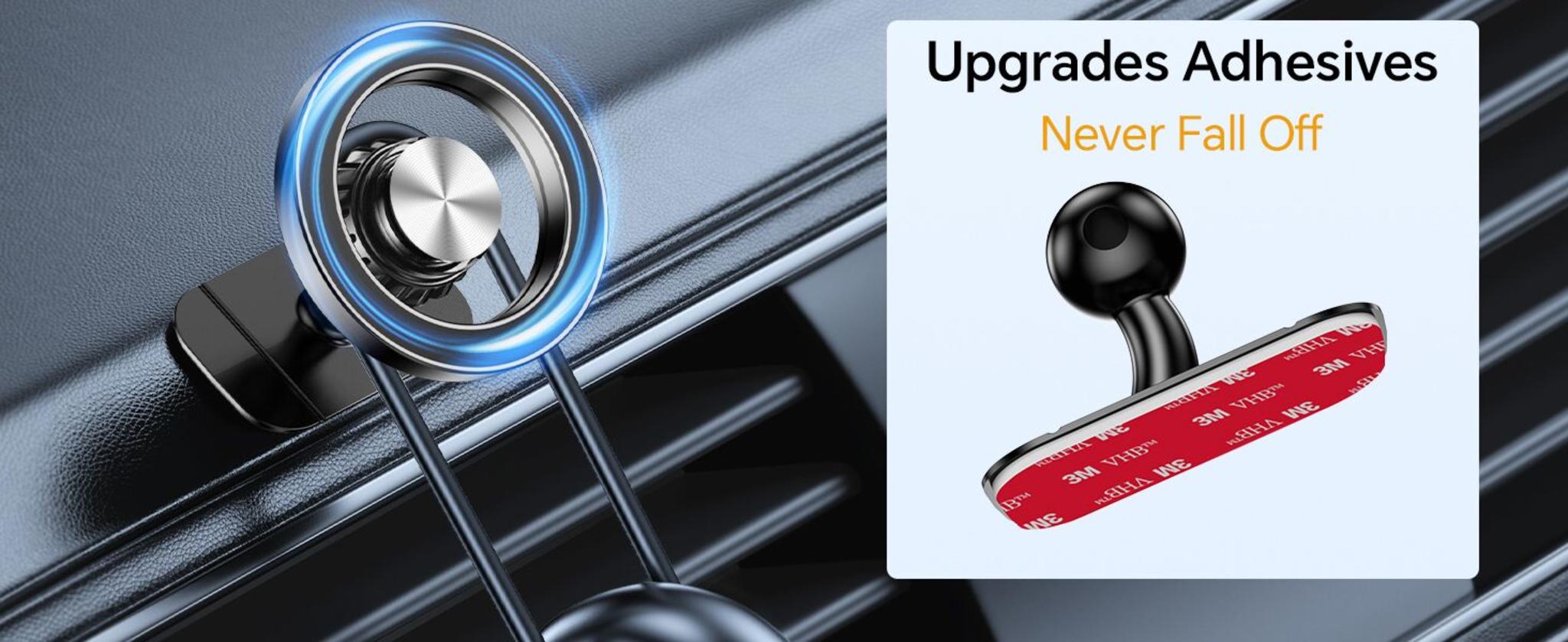 20-Strong Magnet MagSafe Car Mount for iPhone & Android | Dashboard Holder with Super Adhesive image 16