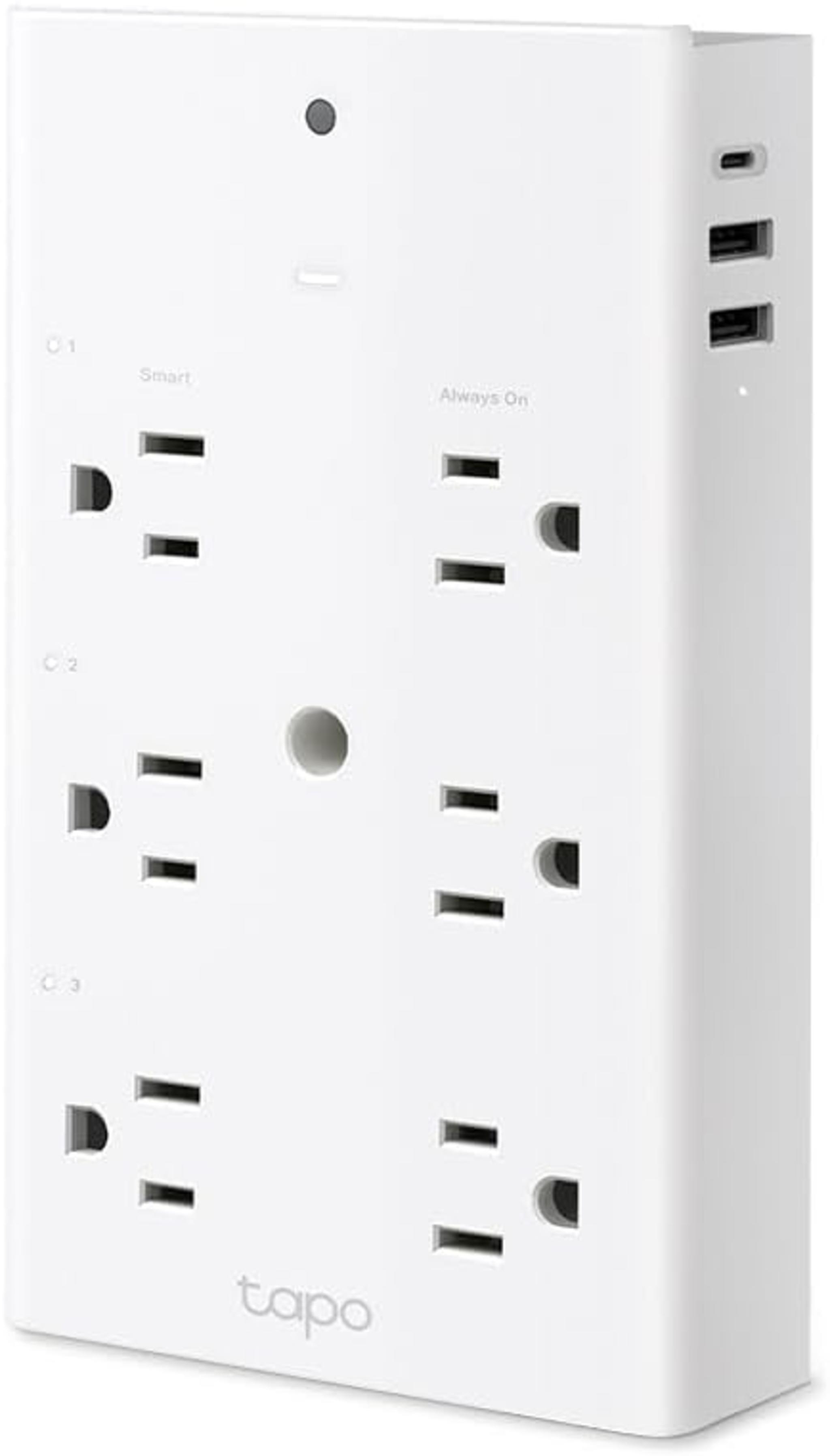 9-in-1 Smart Plug Outlet Extender with 3 Smart Outlets, 18W USB-C Fast Charging & Night Light