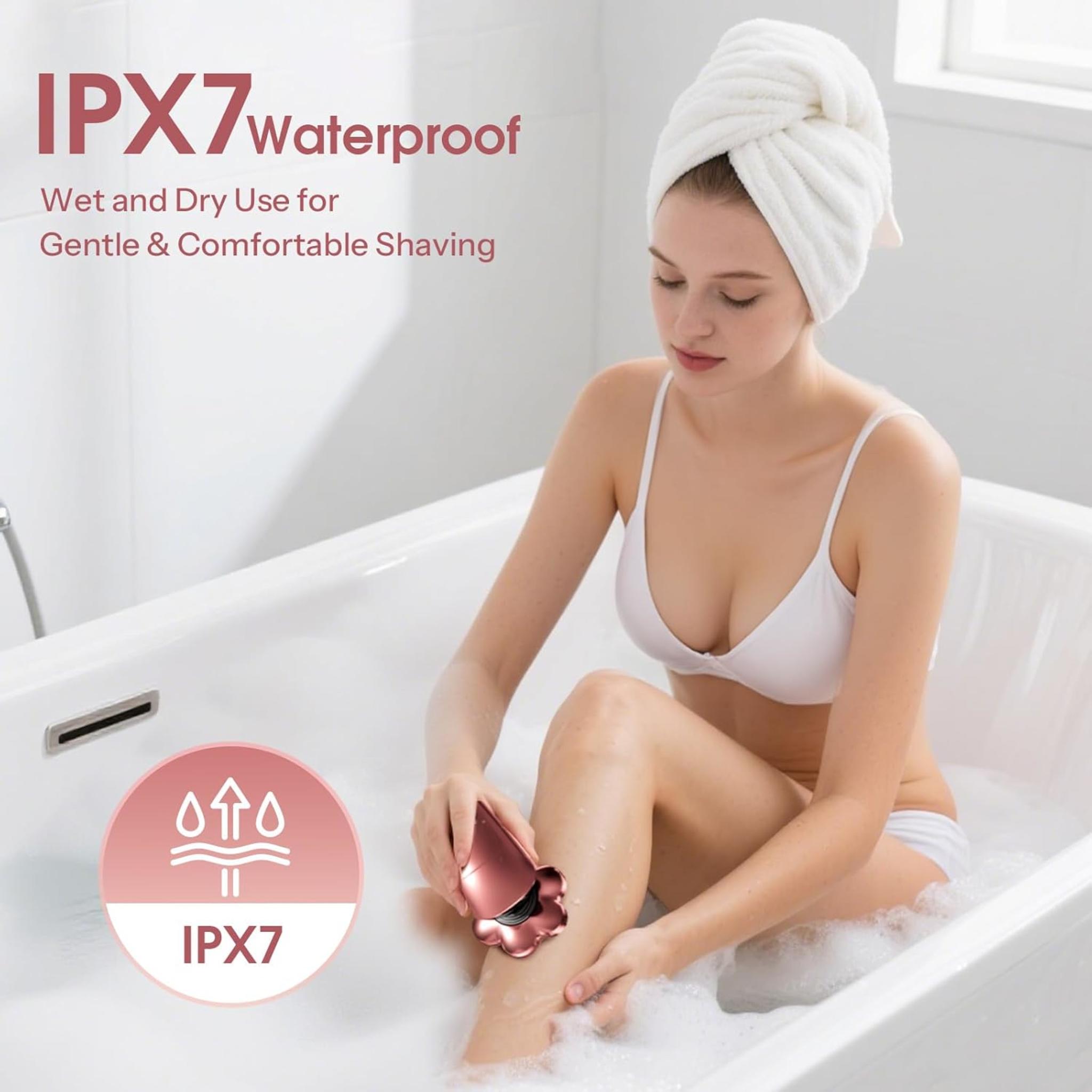 5-in-1 Electric Razor for Women, 7D Floating Head Shaver for Legs, Bikini & Body, IPX7 Waterproof