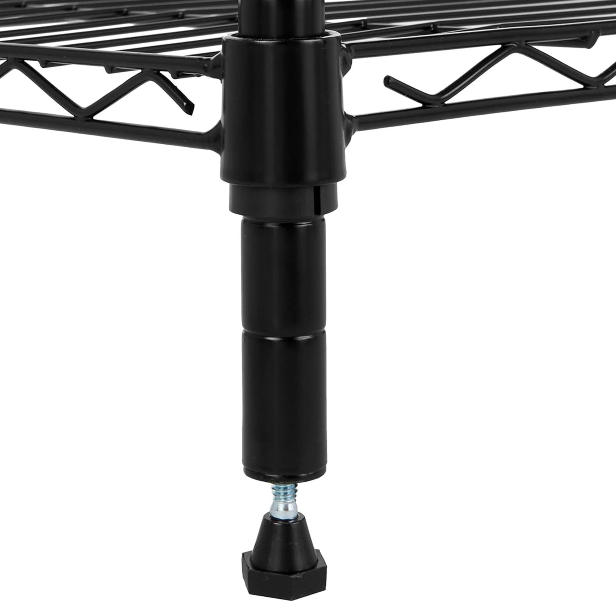 5-Shelf Adjustable Heavy Duty Steel Wire Rack Storage Shelving Organizer, 36" x 14" x 72", Black