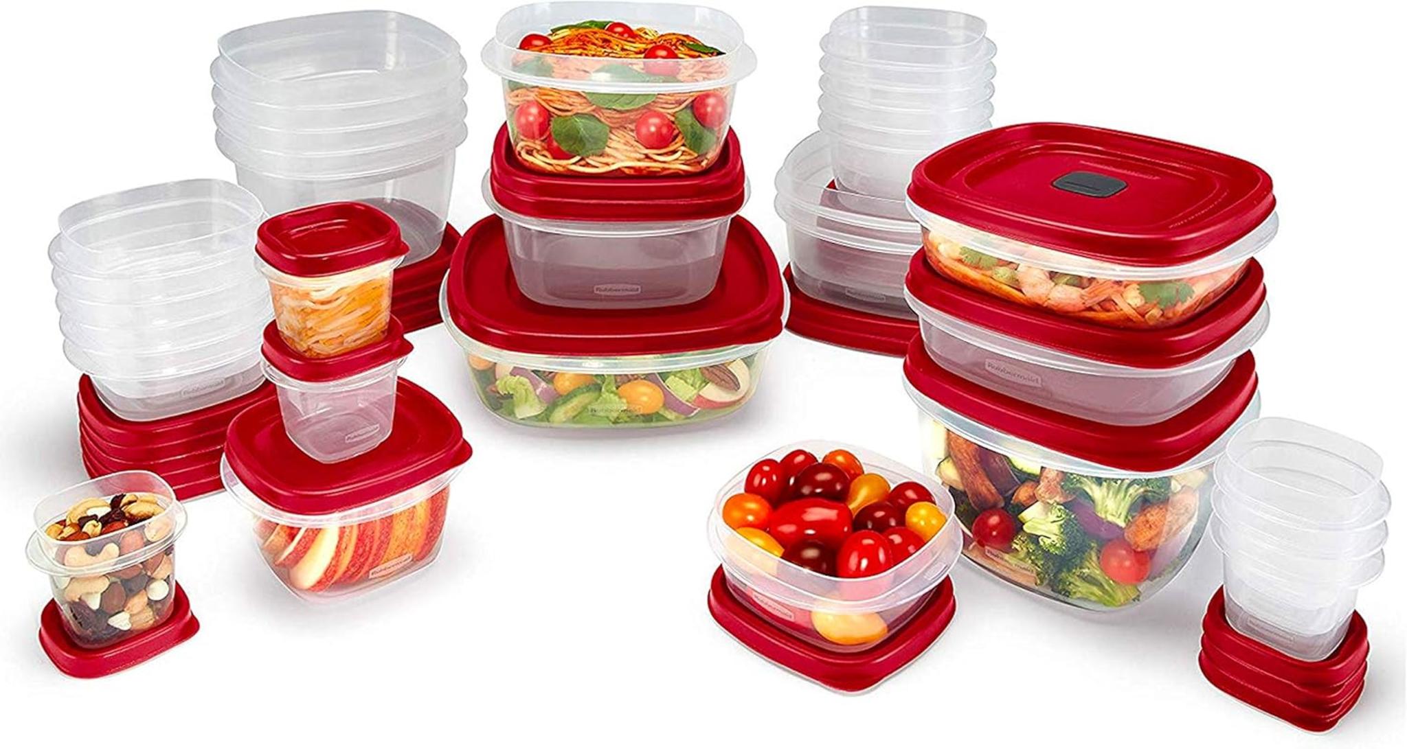 60-Piece Food Storage Containers with Vented Lids, Microwave and Dishwasher Safe Set