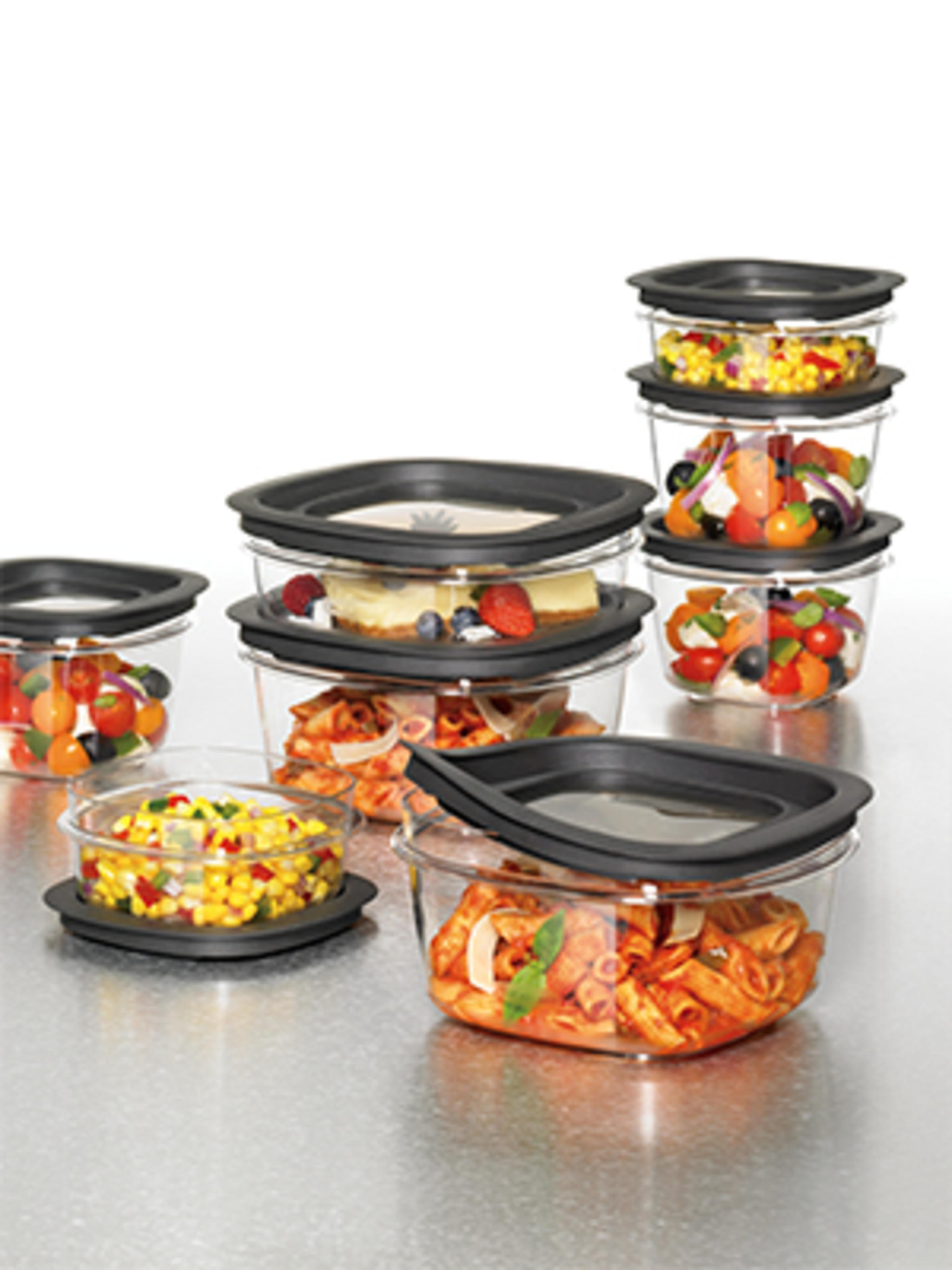 28-Piece Food Storage Containers with Snap Lids, Stain-Resistant Tritan Bases image 9