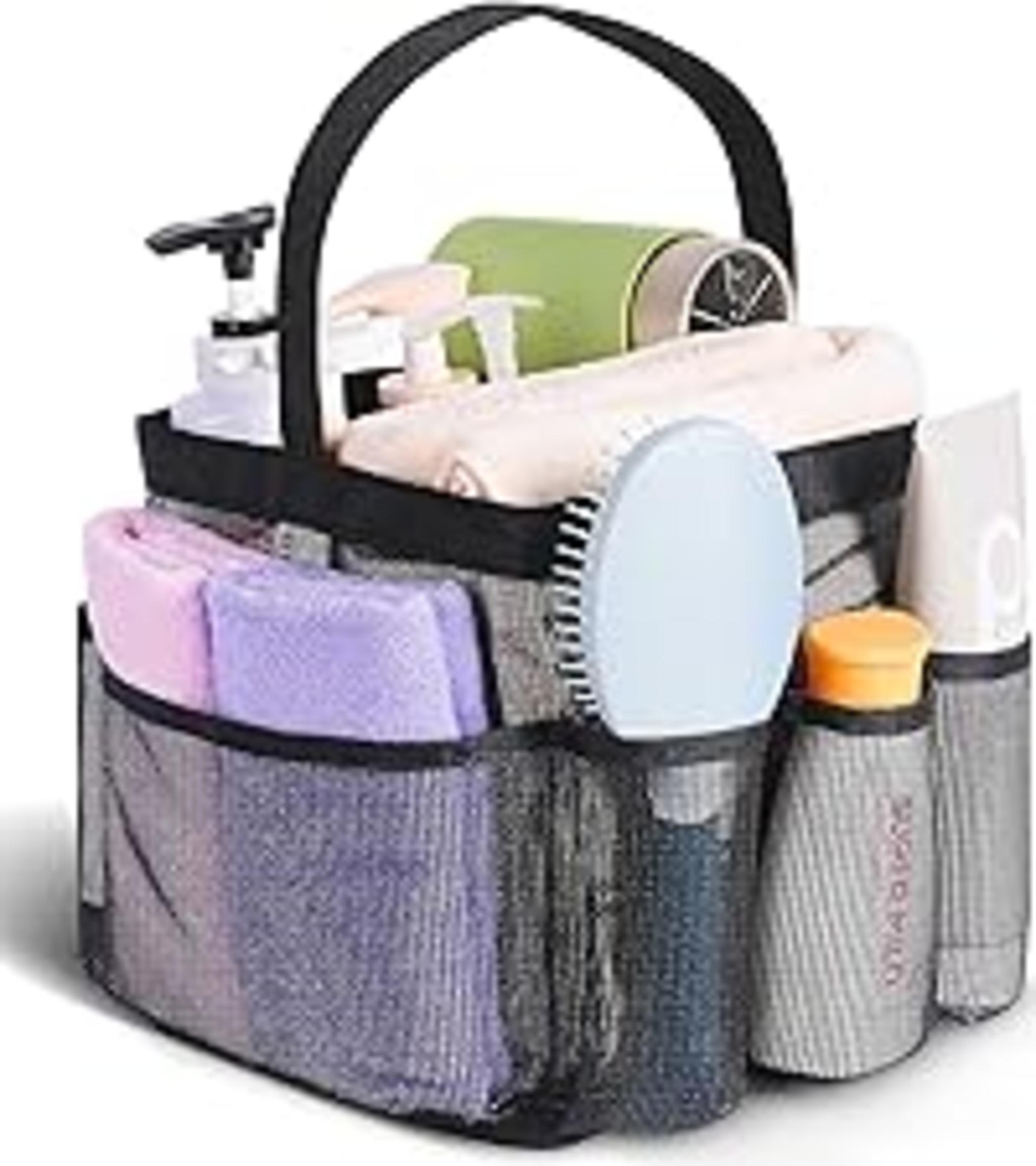 5-Pack Adhesive Shower Caddy, Rustproof Stainless Steel Bathroom Organizer with Large Capacity image 22