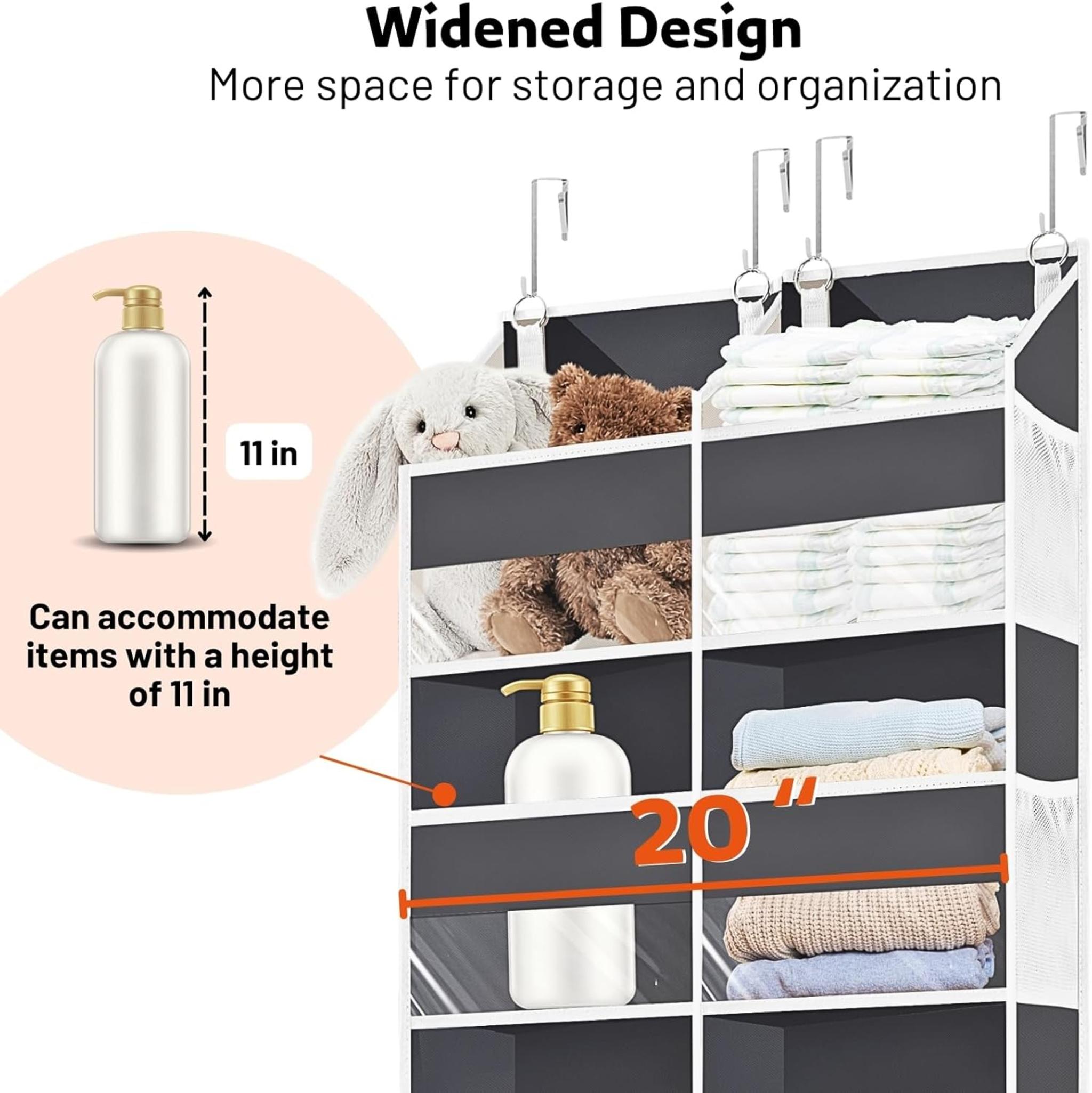 5-Tier Over the Door Organizer with 10 Compartments, 80lbs Capacity Extra Large Storage