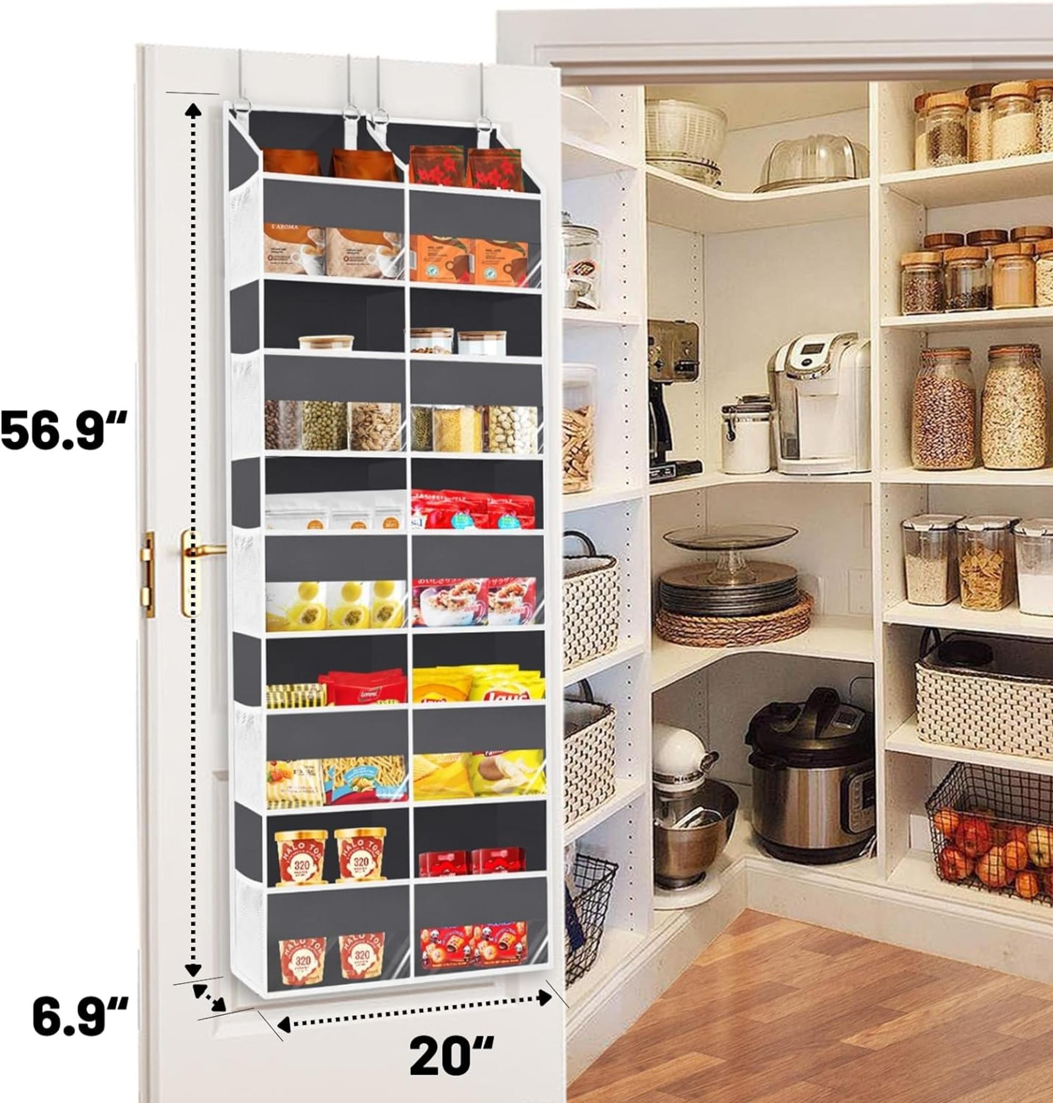 5-Tier Over the Door Organizer with 10 Compartments, 80lbs Capacity Extra Large Storage