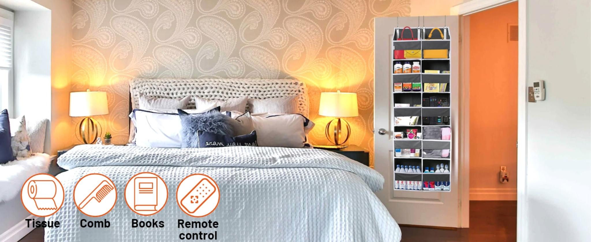 5-Tier Over the Door Organizer with 10 Compartments, 80lbs Capacity Extra Large Storage image 12