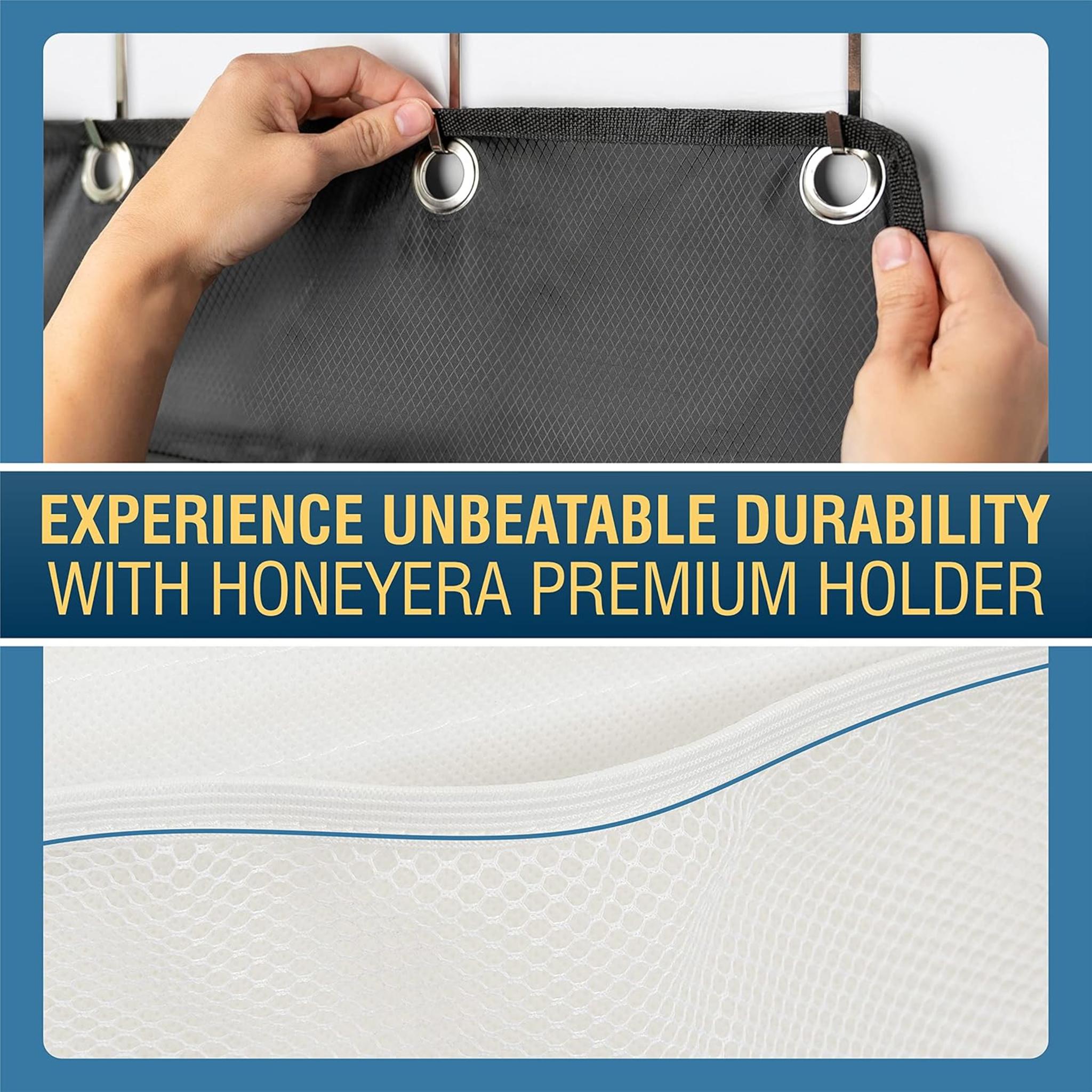 Over the Door Stuffed Animal Storage Organizer with 4 Large Mesh Pockets for Plush Toys