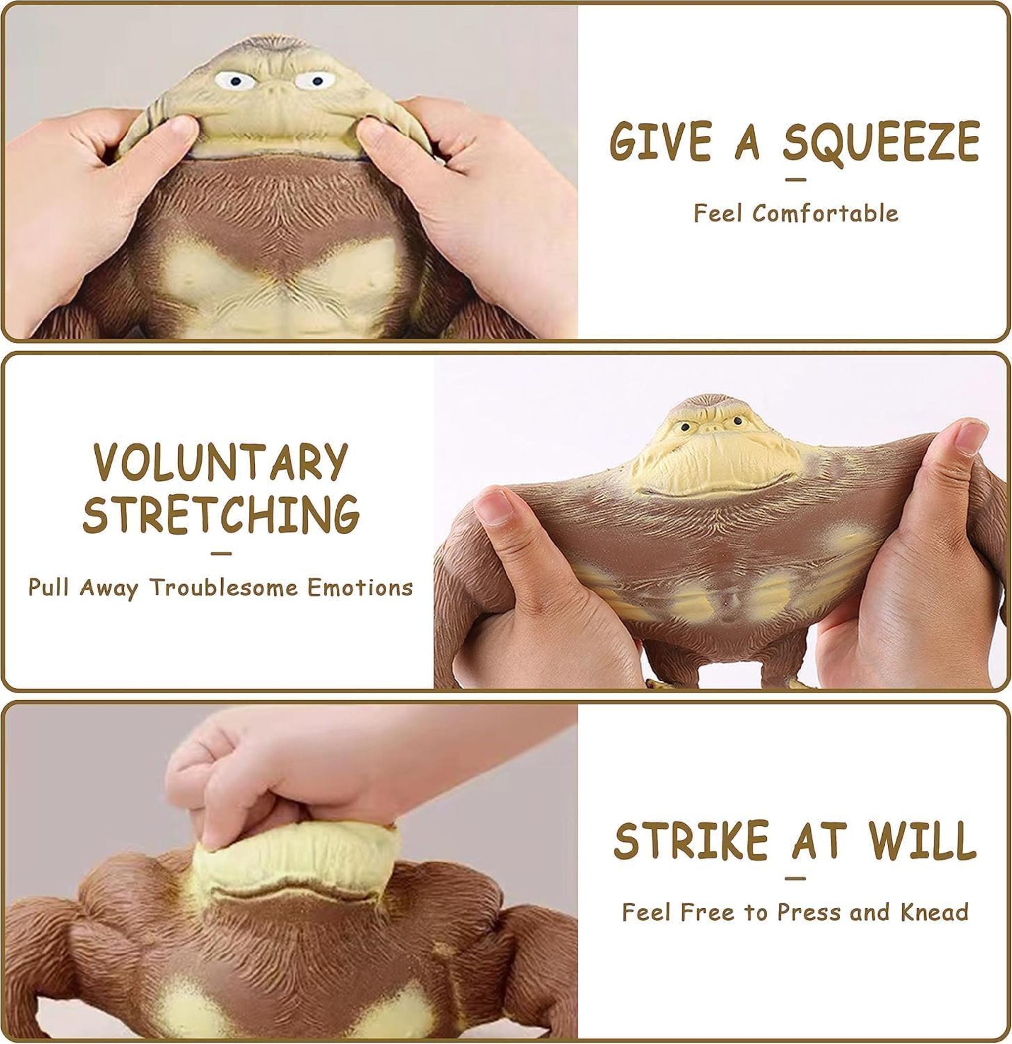 Stretchy Monkey Fidget Toy - Funny Gorilla Stress Relief Squeeze Toy for Kids & Adults