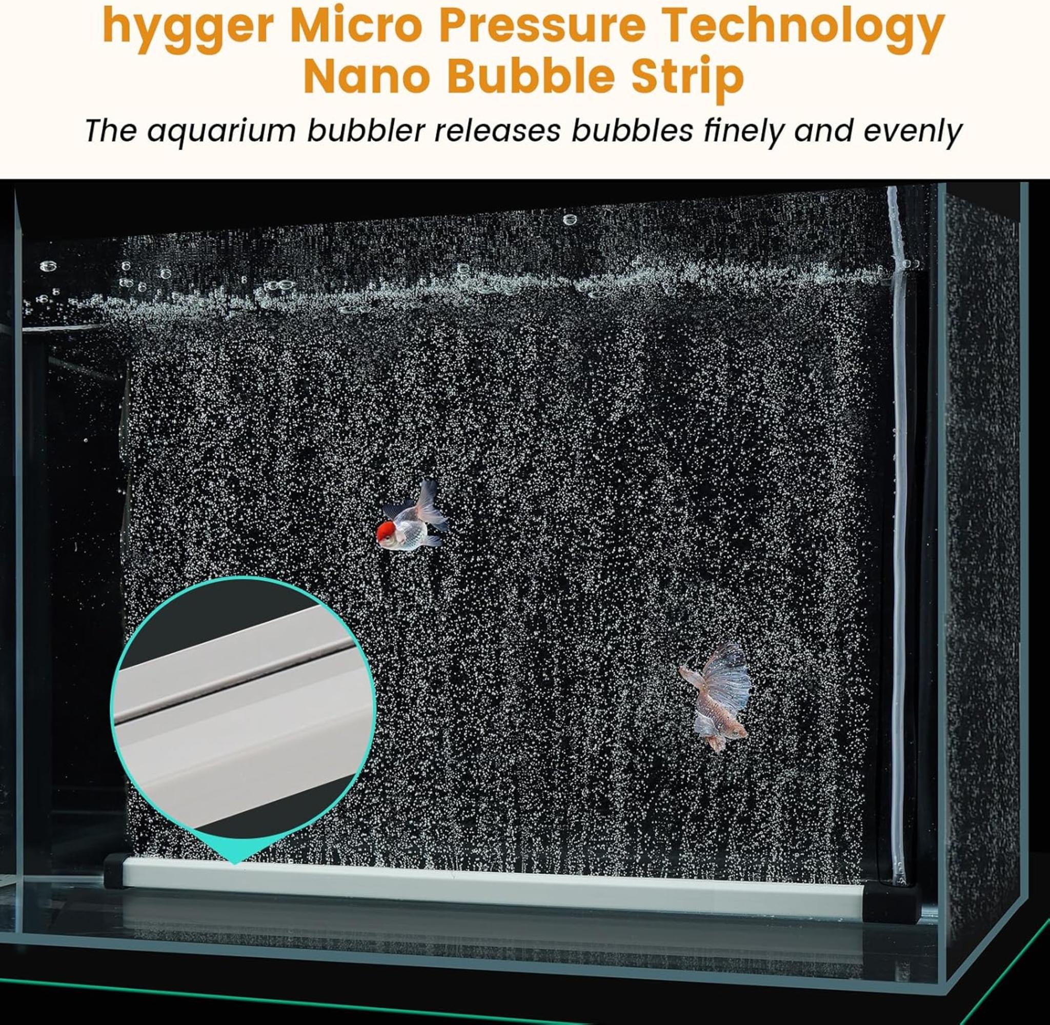 Nano Air Bubble Curtain Wall for Aquarium - Quiet High Dissolved Oxygen Diffuser for Fish Tanks