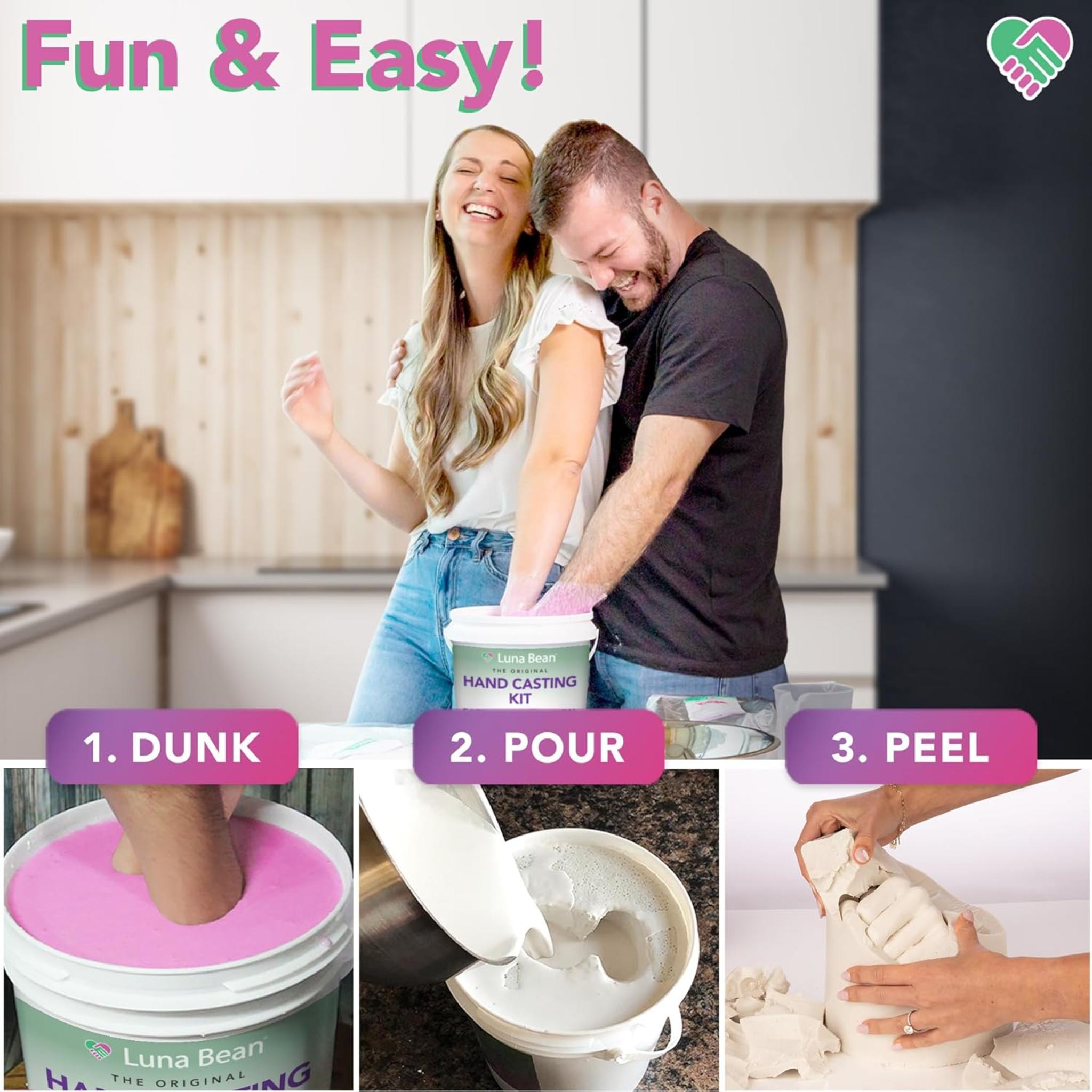 DIY Hand Casting Kit for Couples - Complete Plaster Statue Mold Kit for Anniversary & Wedding Gifts