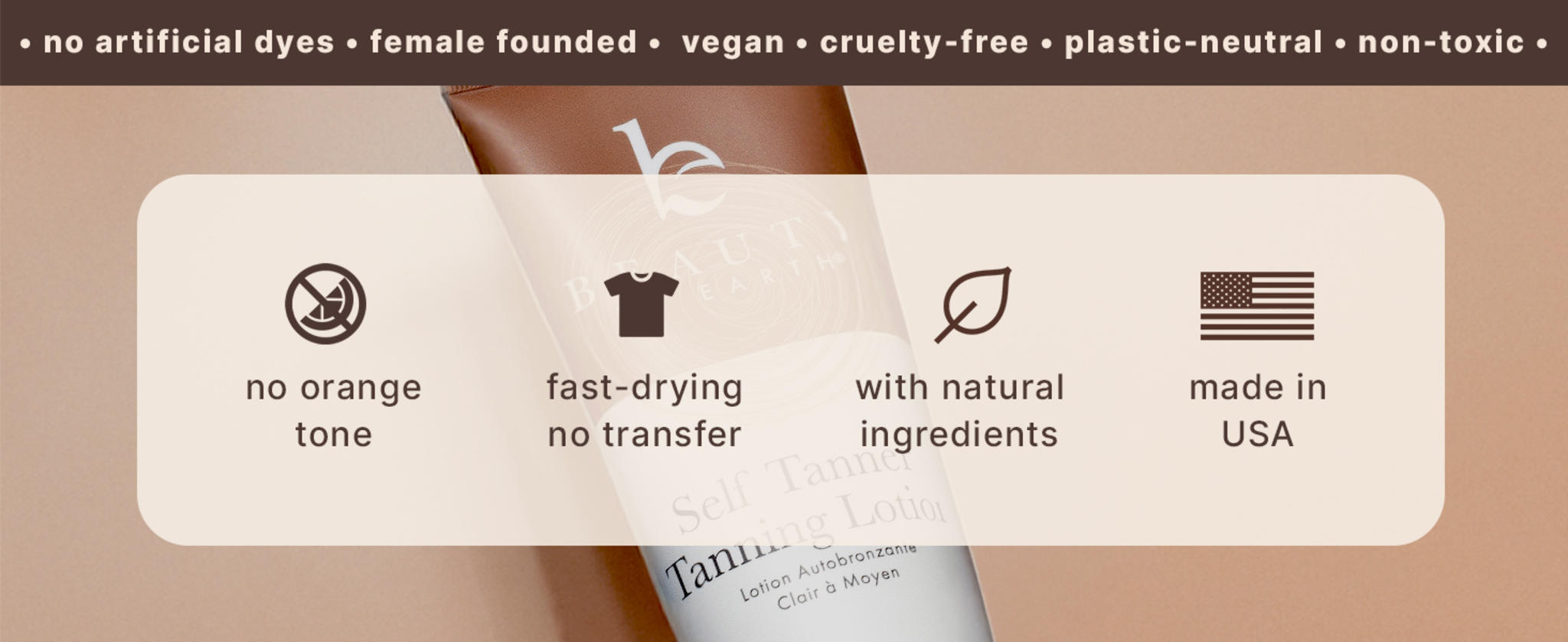 Natural Self Tanner Lotion - Organic Ingredients for Streak-Free Sunless Glow, Fair to Medium image 11