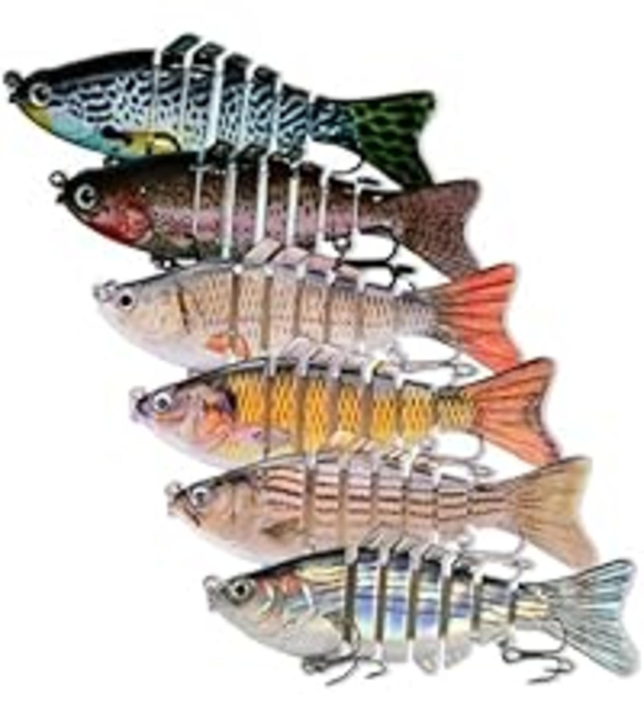 6PCS Multi-Jointed Slow Sinking Swimbaits for Bass Trout Freshwater Saltwater Fishing Lures image 15