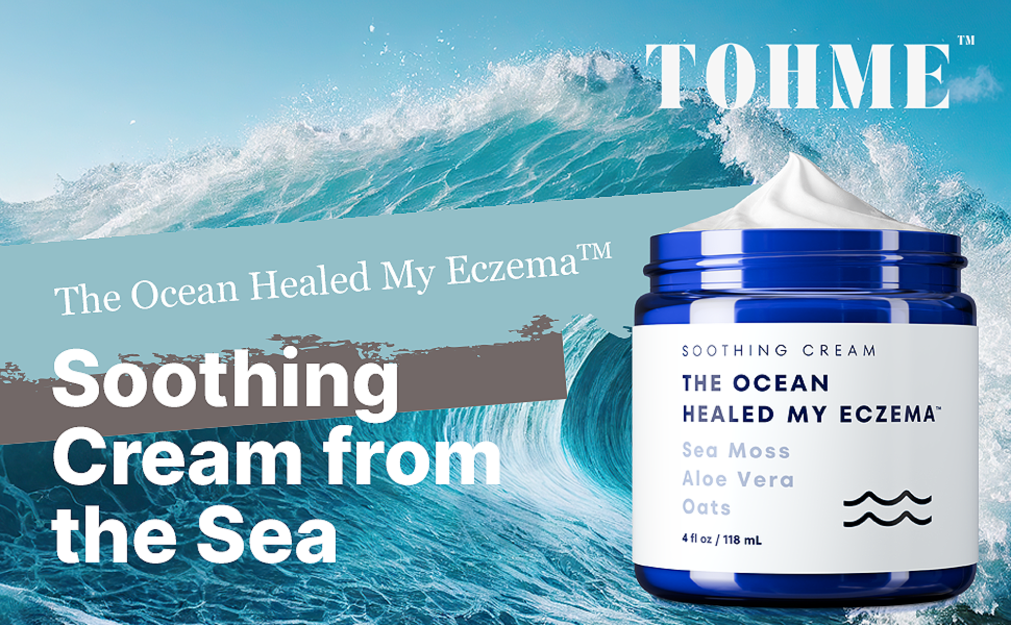 Natural Eczema & Psoriasis Cream with Sea Moss & Colloidal Oatmeal for Itch Relief (4oz) image 9