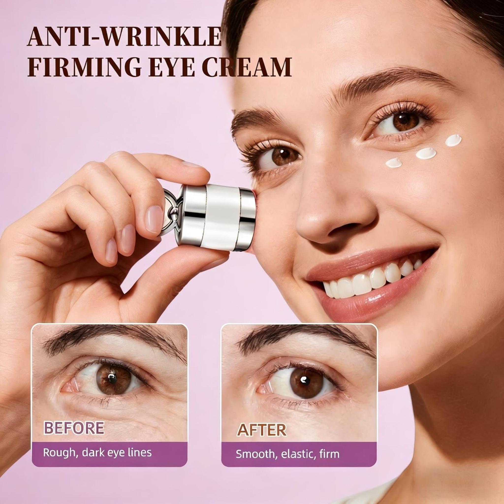 Firming Neck & Eye Cream Bundle with Electric Massage & Red Light, Anti-Wrinkle Revitalizing Set