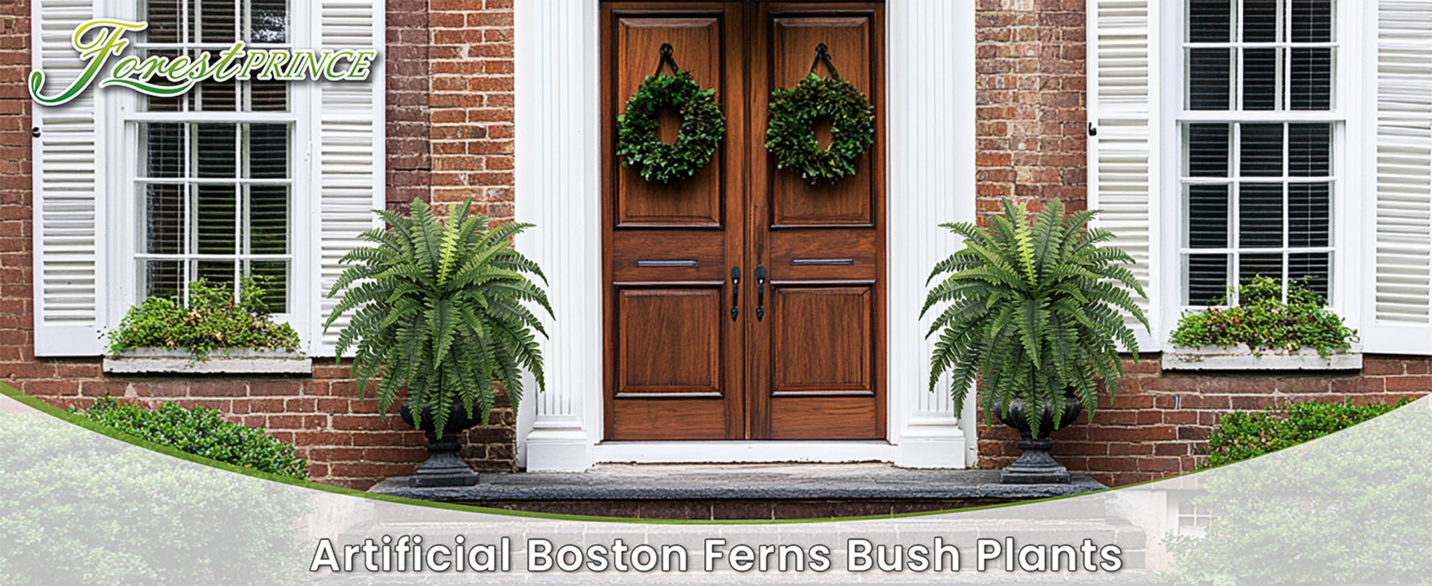 35" Large Artificial Boston Ferns, 2-Pack UV Resistant Faux Greenery with 39 Lifelike Fronds image 8