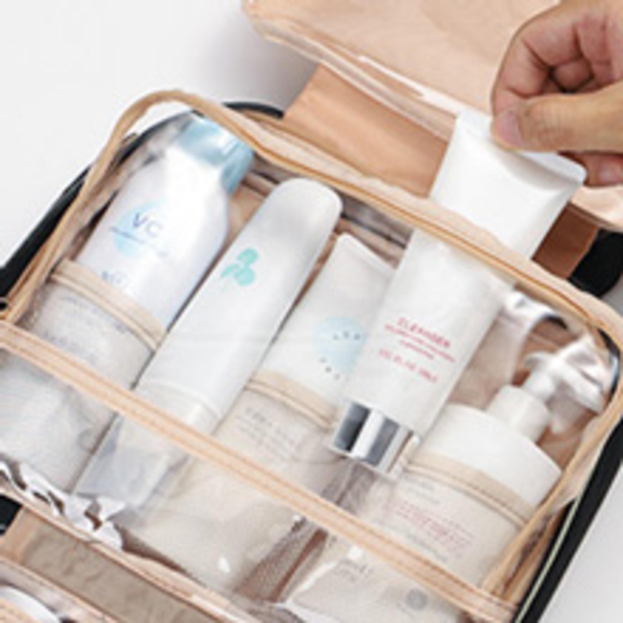 Personalized Initial Toiletry Bag & Makeup Bag Set, Hanging Travel Organizer with Embroidery image 12