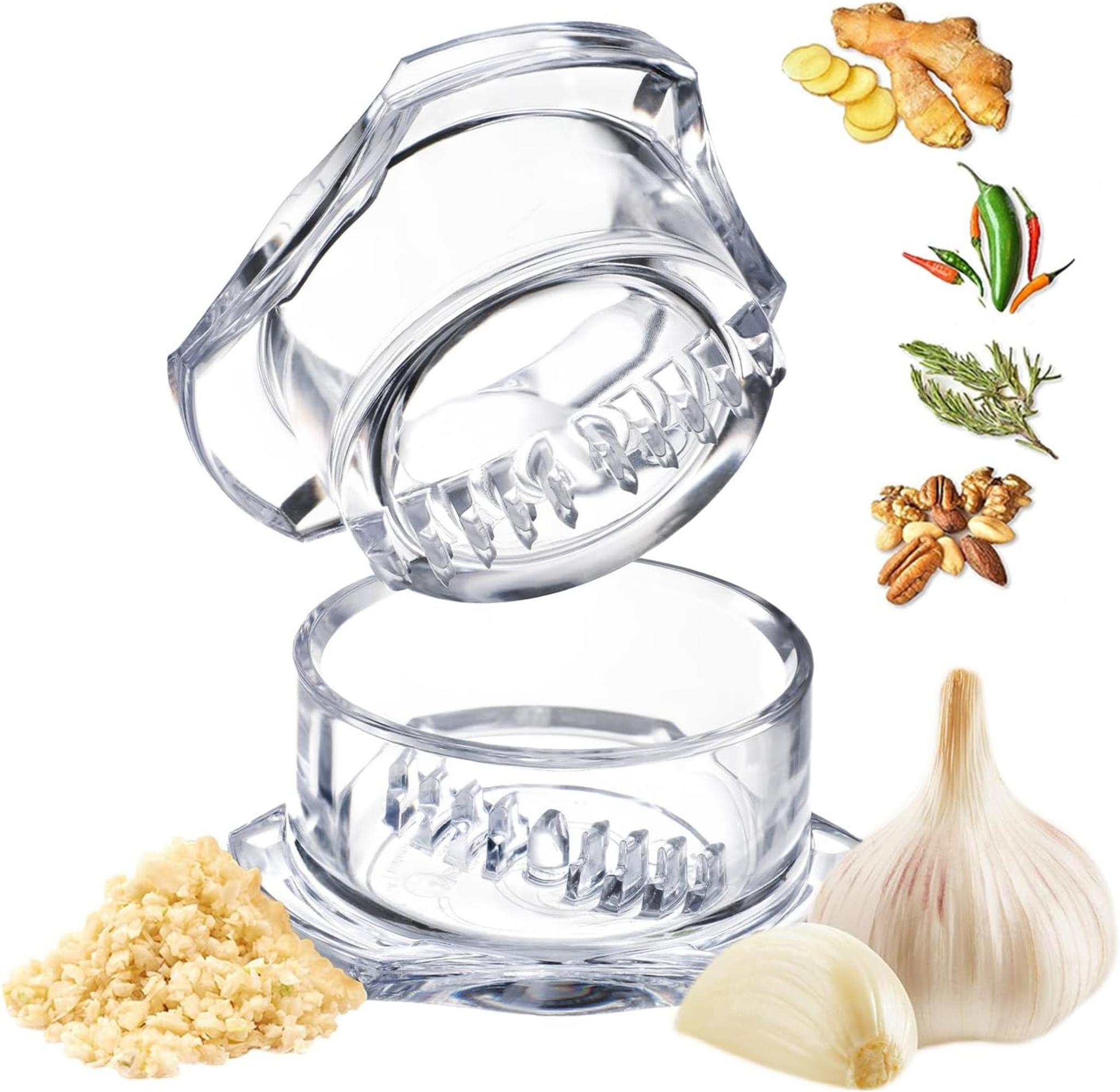 4th Gen Garlic Twister & Mincer - Multifunctional Tool for Ginger, Herbs, and Nuts