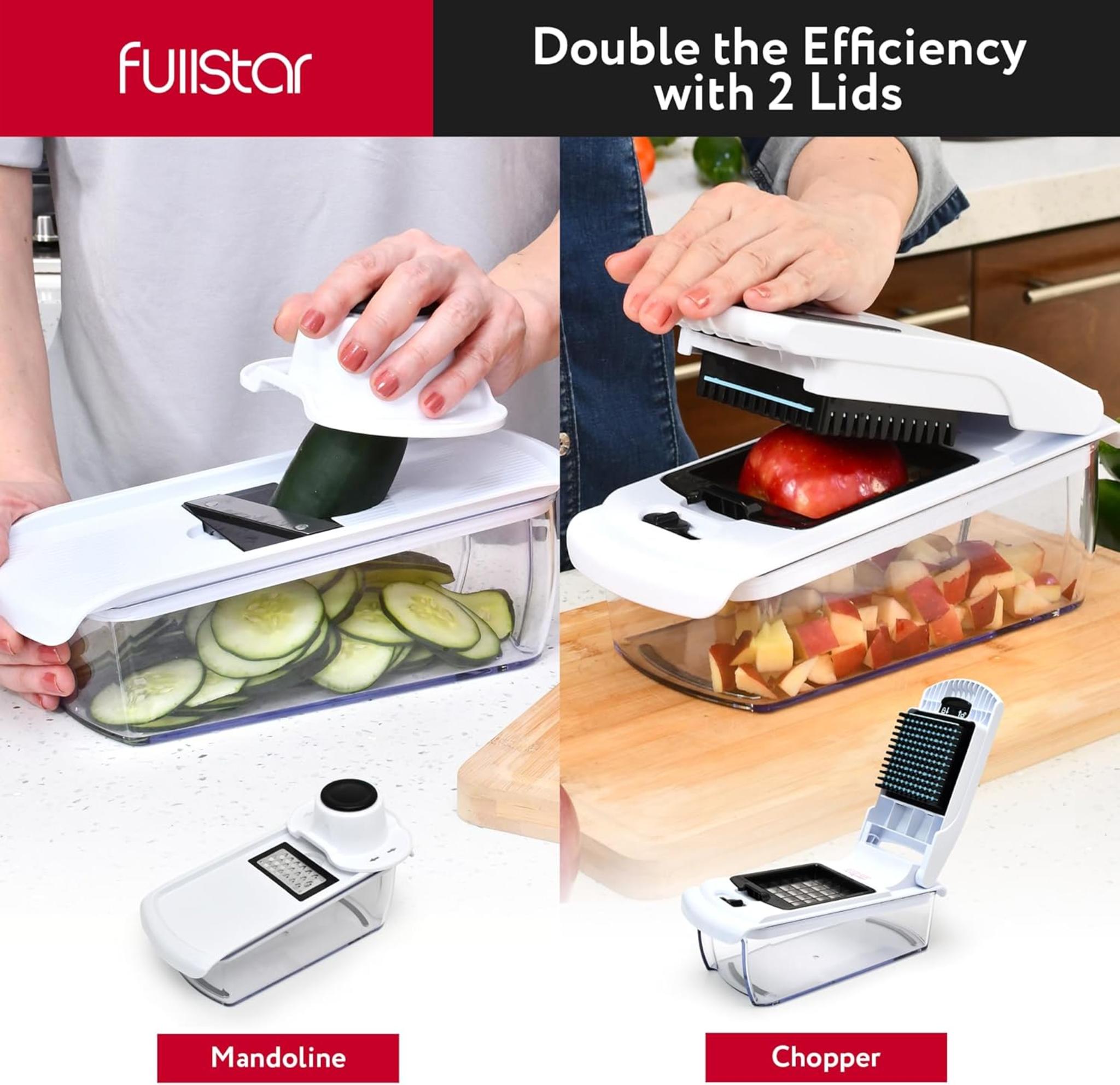 12-in-1 Vegetable Chopper and Mandoline Slicer with Container for Kitchen Meal Prep