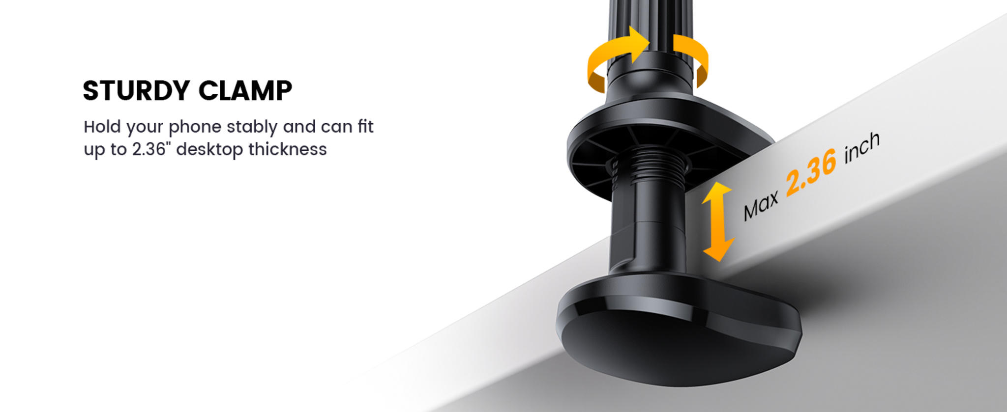 Gooseneck Phone Holder for Bed - Flexible Long Arm Cell Phone Mount for Desk and Headboard image 12