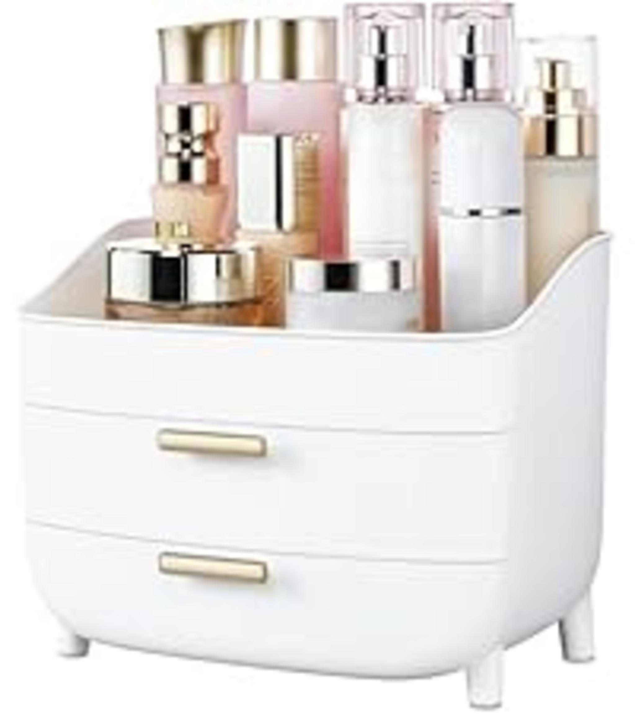 3 Tier Clear Makeup Organizer with Drawers, Large Cosmetic Storage for Skincare and Brushes image 20