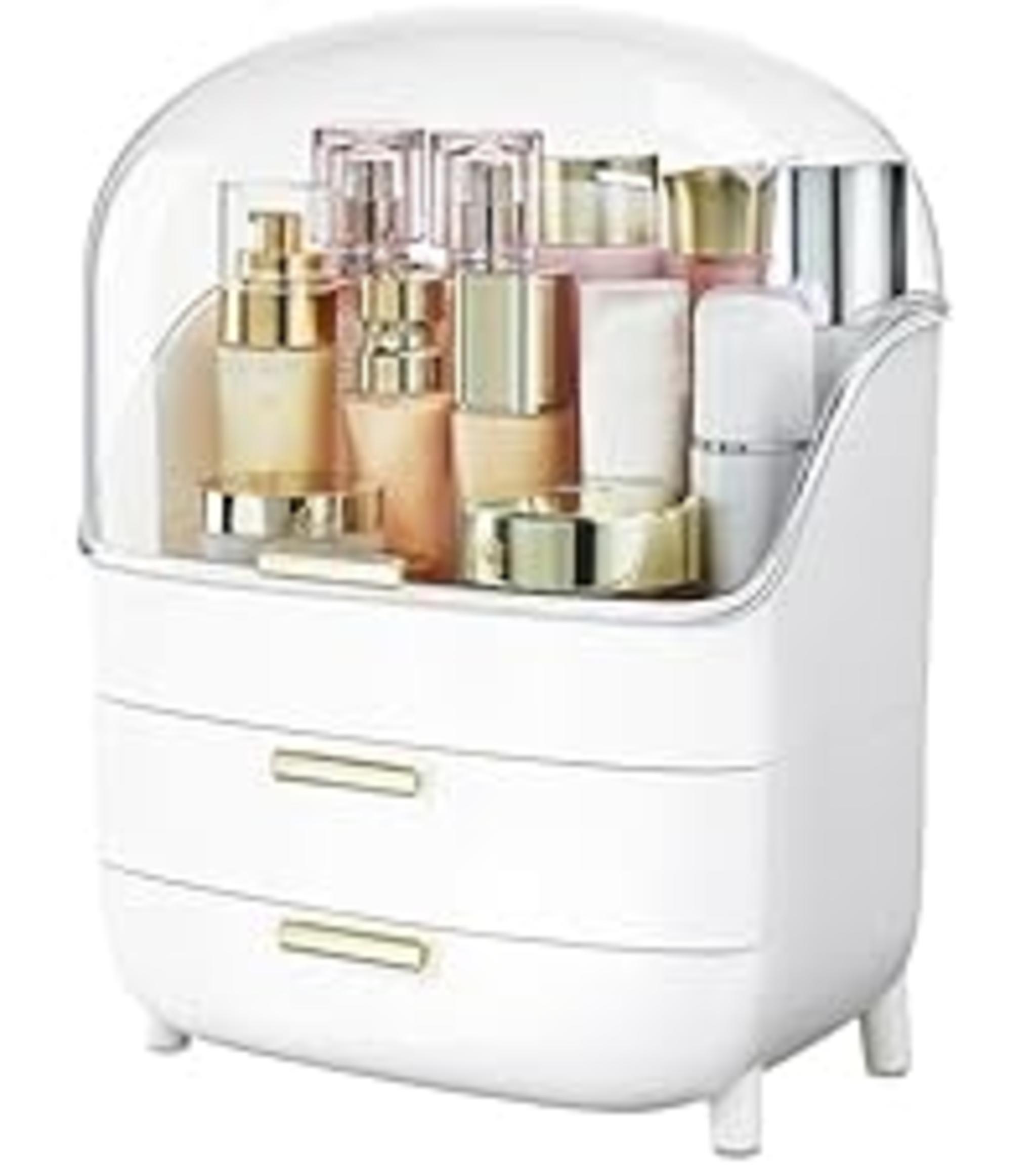 3 Tier Clear Makeup Organizer with Drawers, Large Cosmetic Storage for Skincare and Brushes image 21