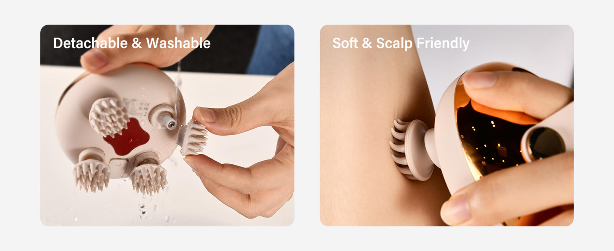 Electric Scalp Massager with 128 Kneading Nodes, IPX7 Waterproof Head Massager for Stress Relief image 14