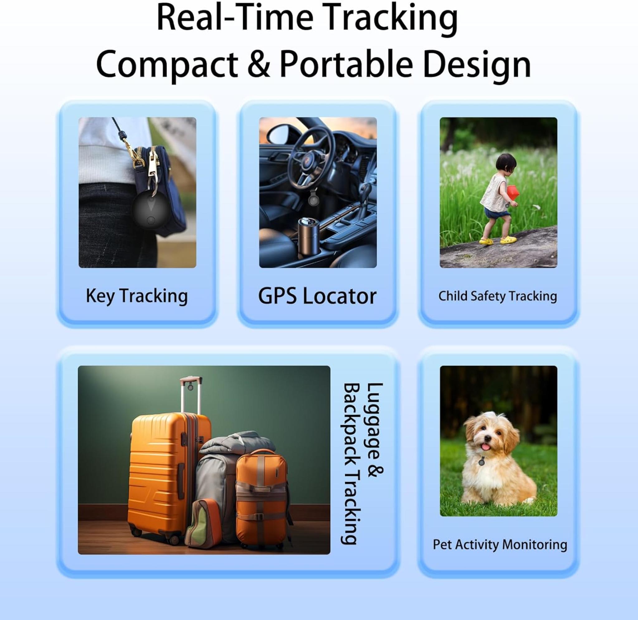 GPS Tracker for Dogs & Cats, Works with iOS Find My, No Monthly Fee, IP67 Waterproof