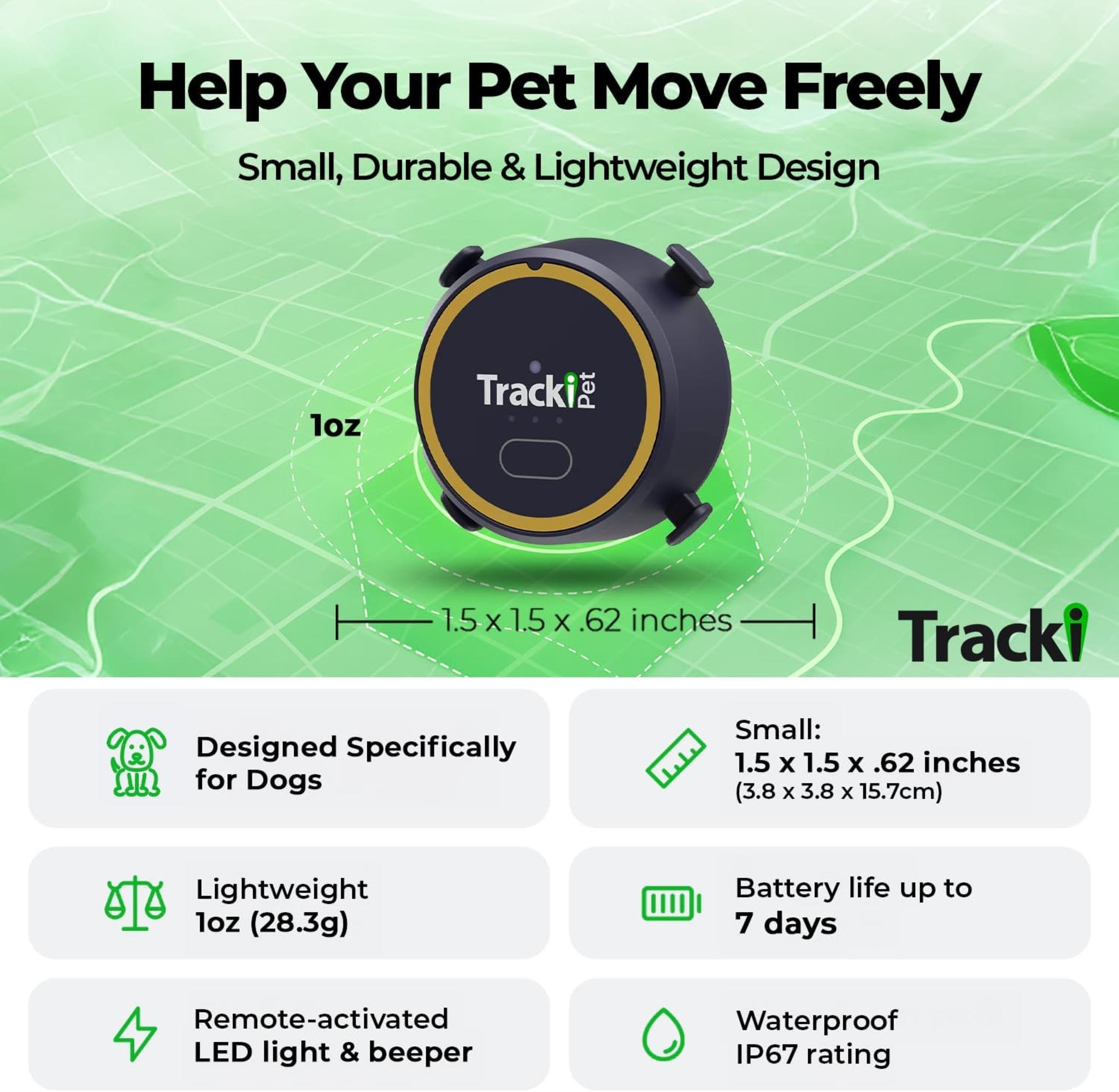 Real-Time Dog GPS Tracker - Waterproof Pet Tracking Device with Geo-Fence & Smart Alerts