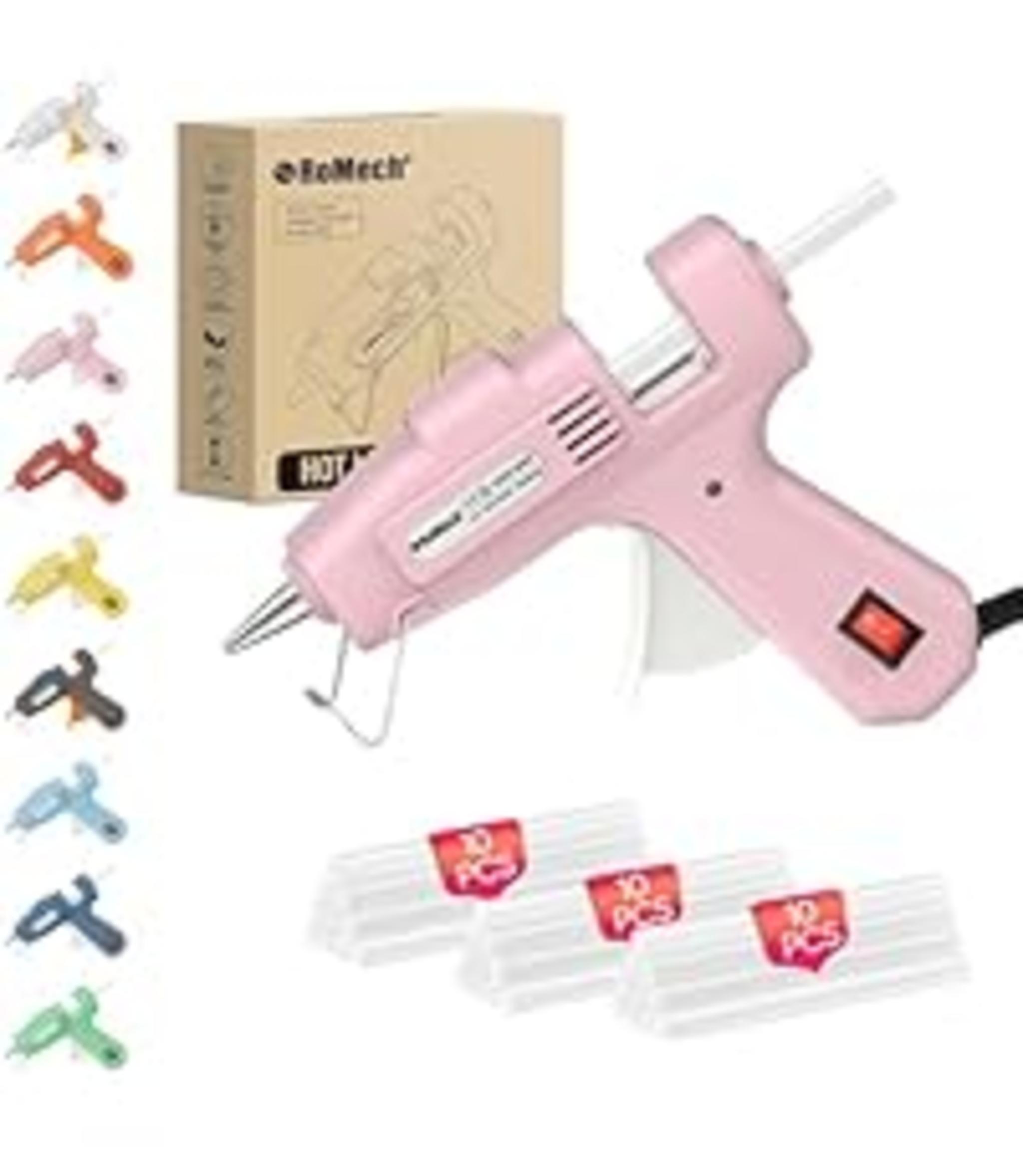 Full Size Hot Glue Gun with 60/100W Dual Power, 21 Glue Sticks & Storage Case image 18