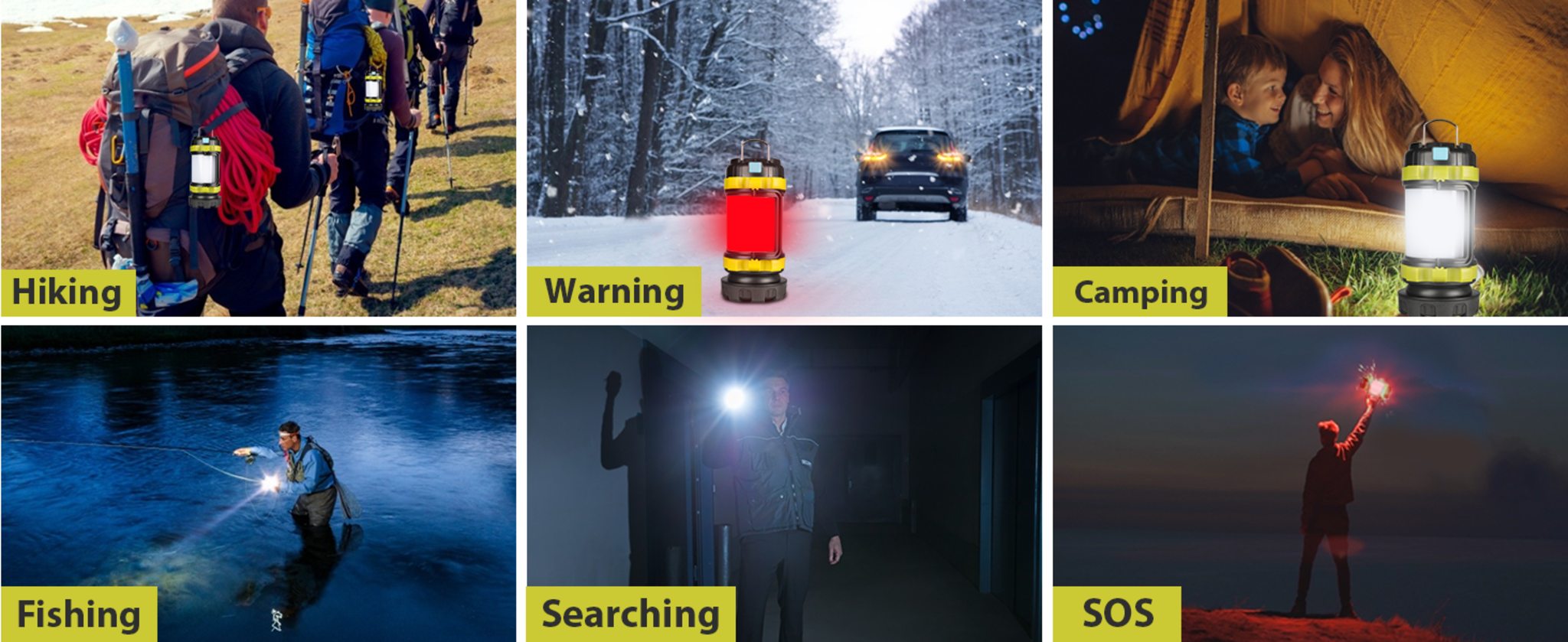 2-Pack Rechargeable LED Camping Lanterns, 1000LM Flashlight with 6 Modes, IPX5 Waterproof image 17